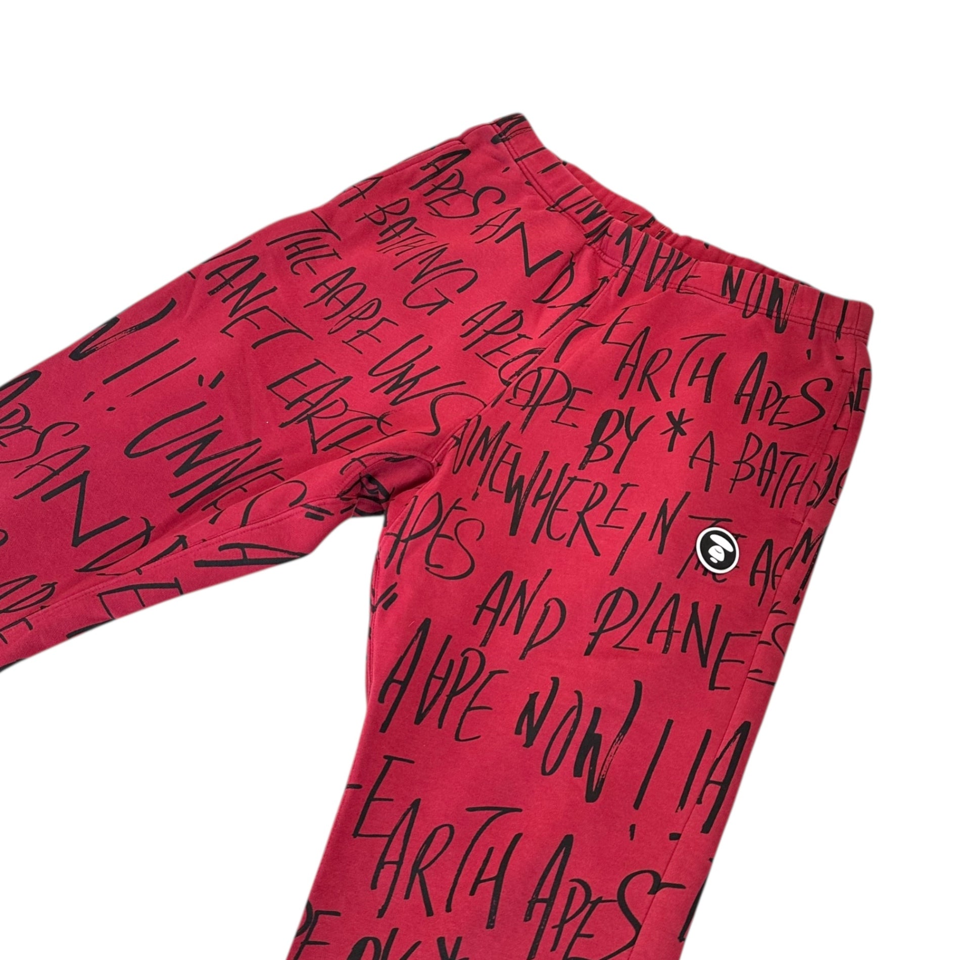 AAPE BY A BATHING APE(エーエイプバイアベイシングエイプ)   All-over print sweatpants 総柄 スウェット パンツ AAPPTM6796XXH M レッド