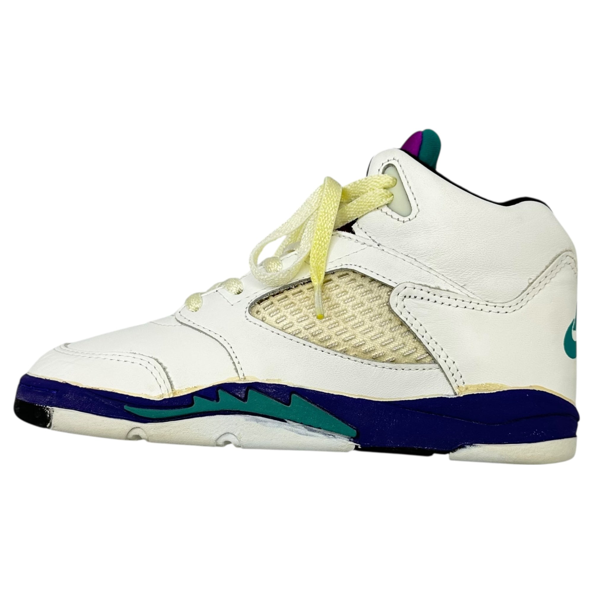 NIKE(ナイキ) 1990 AIR JORDAN 5 HIGH (KIDS) オリジナル エアジョーダン 5 キッズ 900406 PA 8462 22cm ホワイト×パープル 90's 90年代 ヴィンテージ ハイカット スニーカー