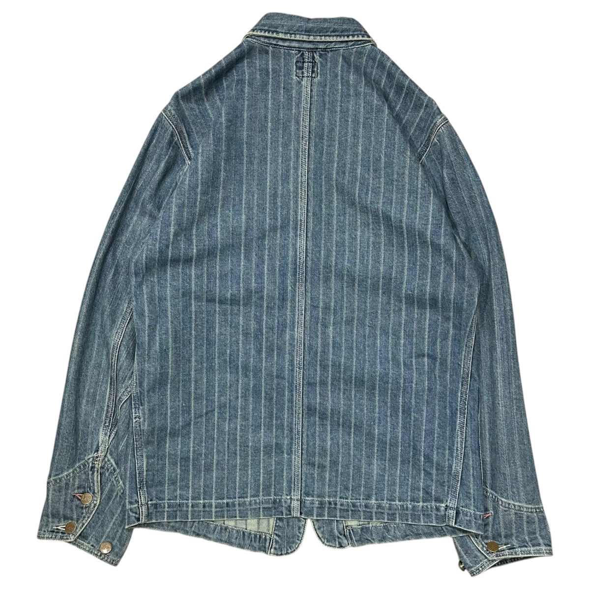 LEE×PAUL SMITH(リー×ポールスミス) 2025SS Wabash Chore Coverall ＆ Work Pants ウォバッシュチョア カバーオール ＆ ワーク パンツ LB0585 LB0586 L ライトインディゴ セットアップ 上下セット ストライプ