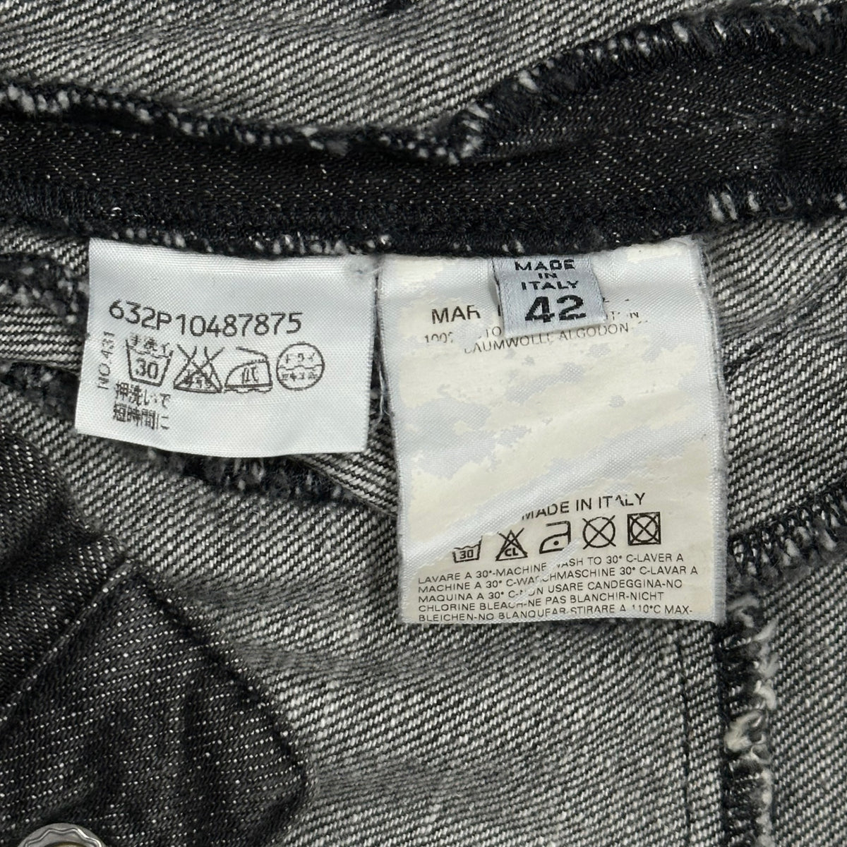 Maison Martin Margiela(メゾン マルタンマルジェラ) 2003SS Circular Pocket Wide Flare Denim Pants サークル ポケット ワイド フレア デニム パンツ 632P10487875 42 ブラック 00's 本人期 MM6