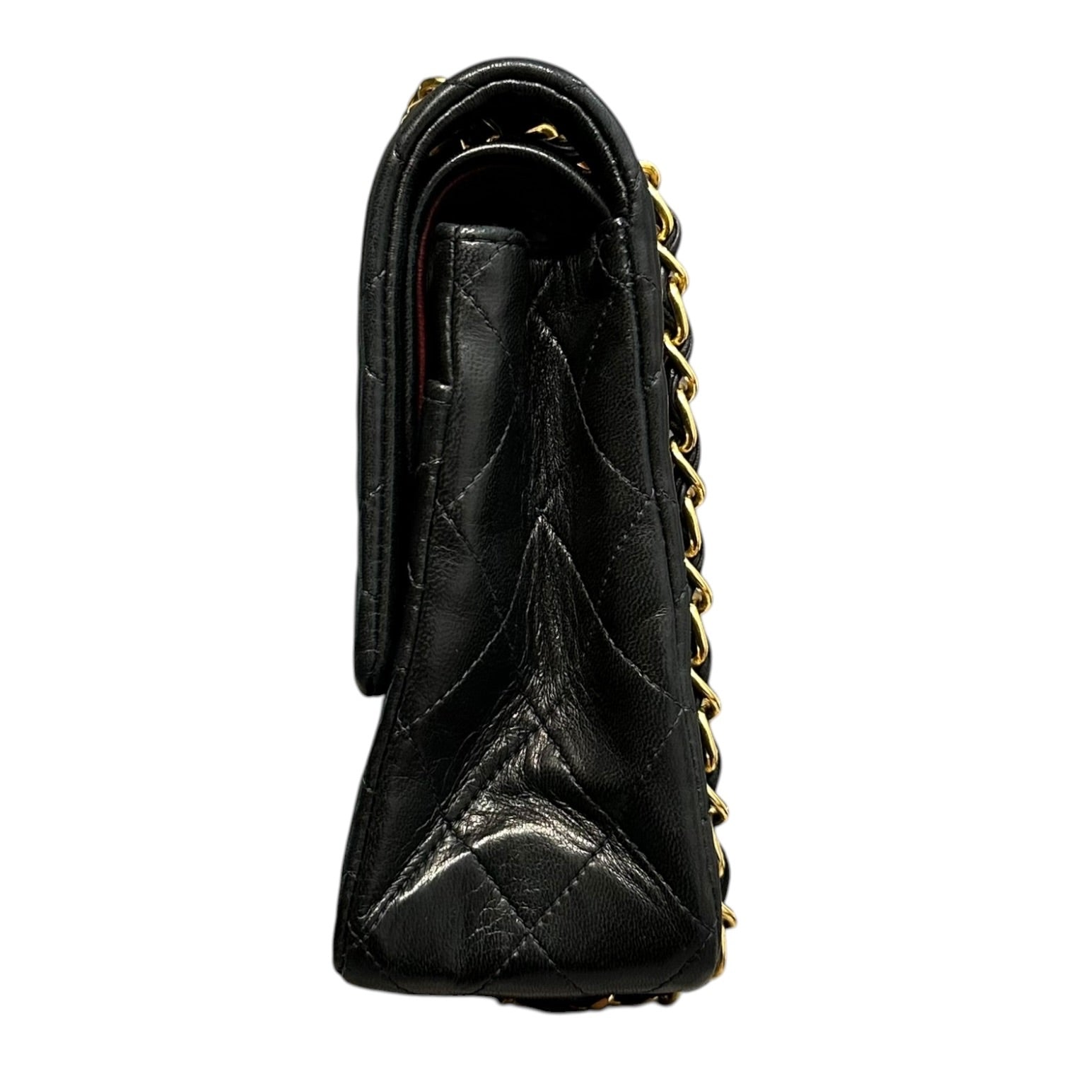CHANEL(シャネル) 1992's Chanel Medium Classic Handbag マトラッセ 25 ラムスキン ダブルフラップ ブラック 90's 90年代 ヴィンテージ 200万番台 クラシック ハンドバッグ チェーン