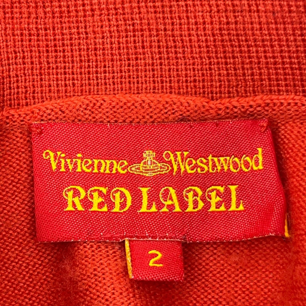 Vivienne Westwood RED LABEL(ヴィヴィアンウエストウッドレッドレーベル) 00's Front plaid gathered orb button cardigan フロント チェック柄 ギャザー オーブボタン カーディガン 357-01-17018 2(M) レッド オリゾンティタグ