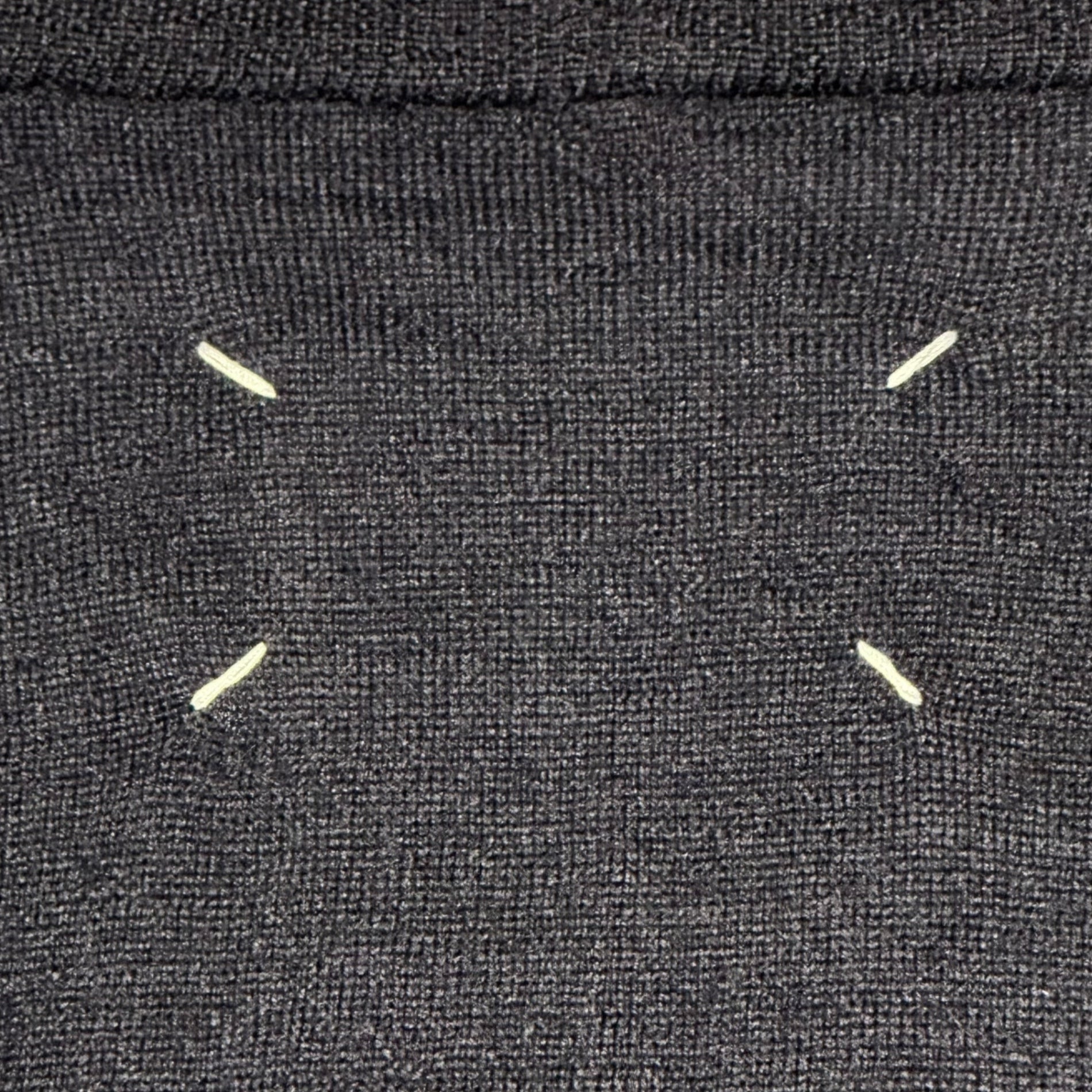 MAISON MARGIELA(メゾンマルジェラ) 25SS ELBOW PATCH WOOL SWEATER エルボー パッチ ウール セーター ニット  S50HL0041 M ネイビー×ブラウン