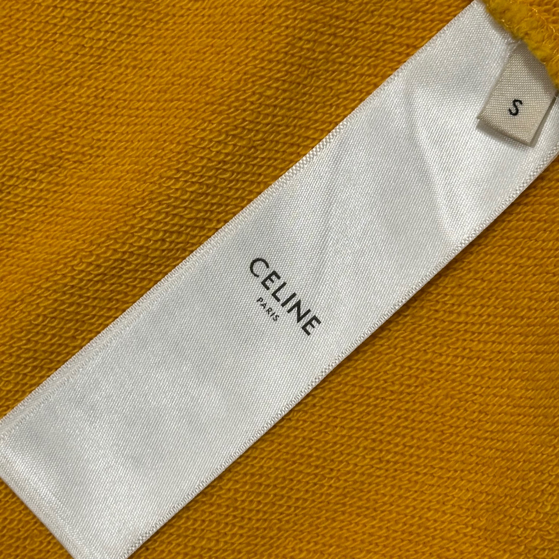 CELINE(セリーヌ) 2021SS Loose Hoodie In Cotton Fleece With Mouse Print ホップアップ限定 マウス ロゴ プルオーバー パーカー 2Y314052H S イエロー エディ期