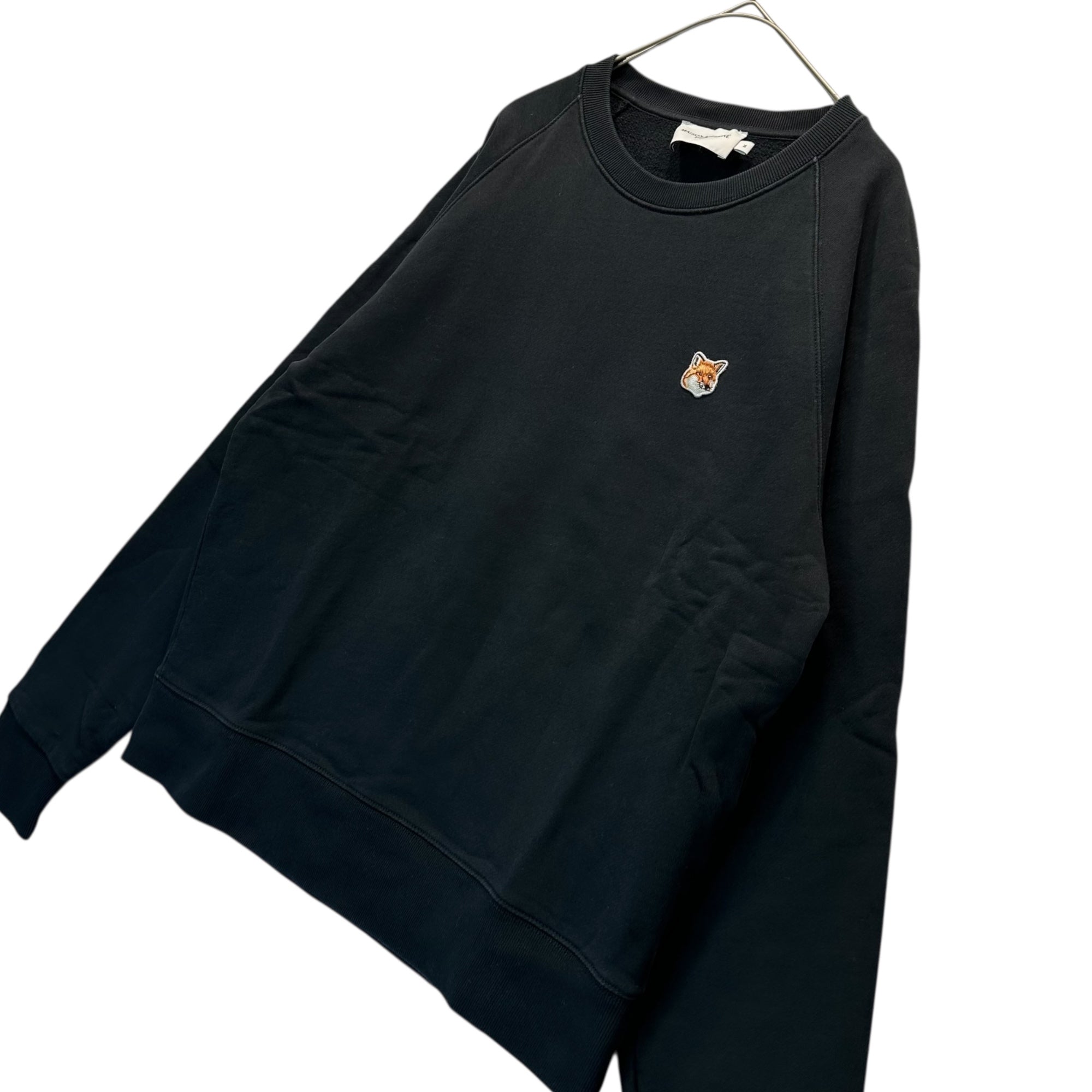 Maison Kitsune(メゾンキツネ) Fox Head Patch Comfort Sweatshirt フォックスヘッド パッチ コンフォート スウェットシャツ  AW00303KM0001 M ブラック
