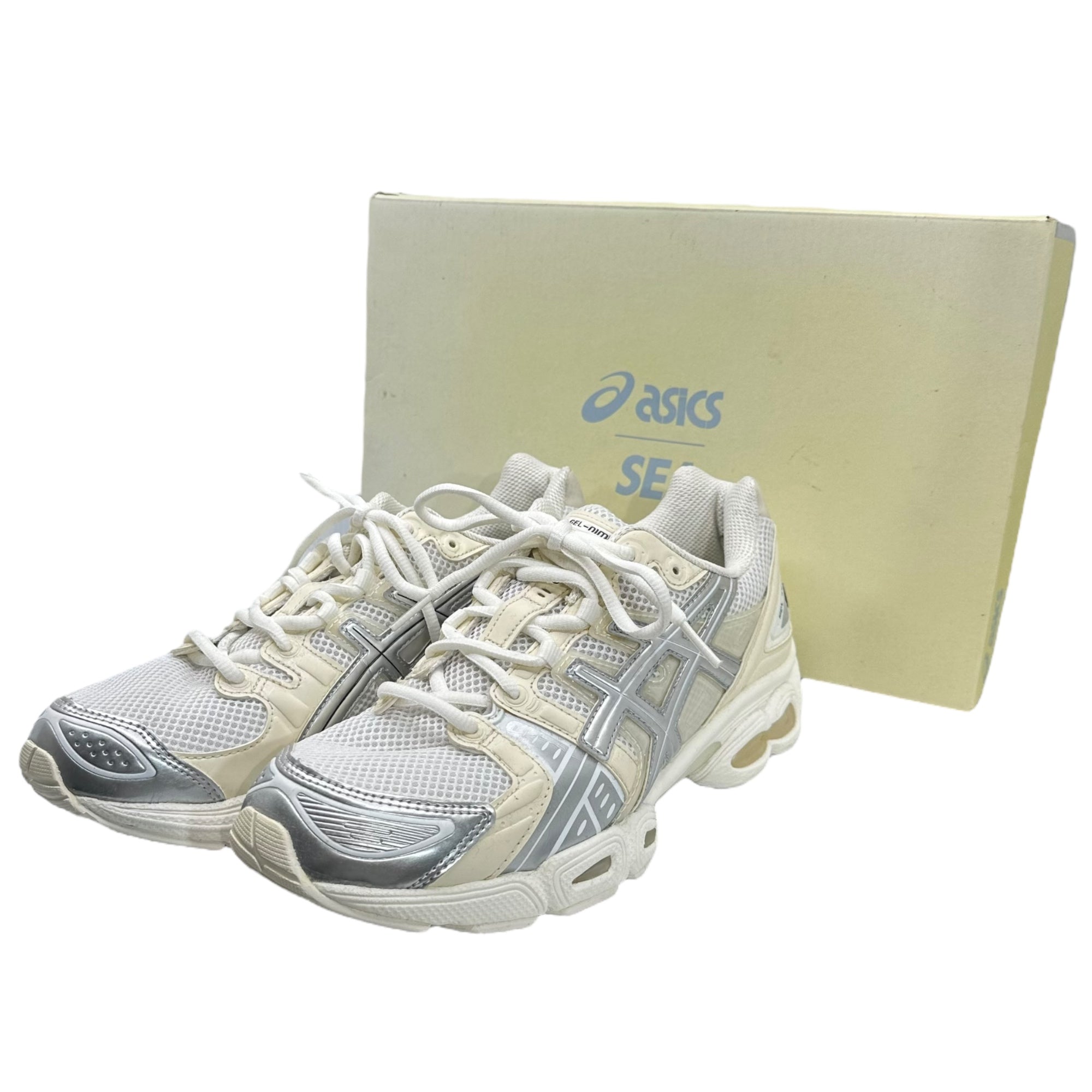 asics×WIND AND SEA(アシックス×ウィンダンシー) Gel-Nimbus 9 "White/Pure Silver" ゲルニンバス 9 1201A801-100 27cm ホワイト×アイボリー ローカット スニーカー コラボ