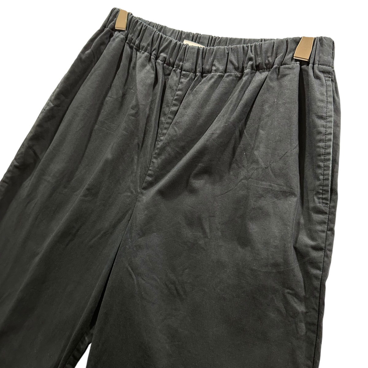 tricot COMME des GARCONS(トリココムデギャルソン) 2012SS Easy Cropped Cotton Pants イージー クロップド コットン パンツ TI-P206 FREE ブラック AD2011