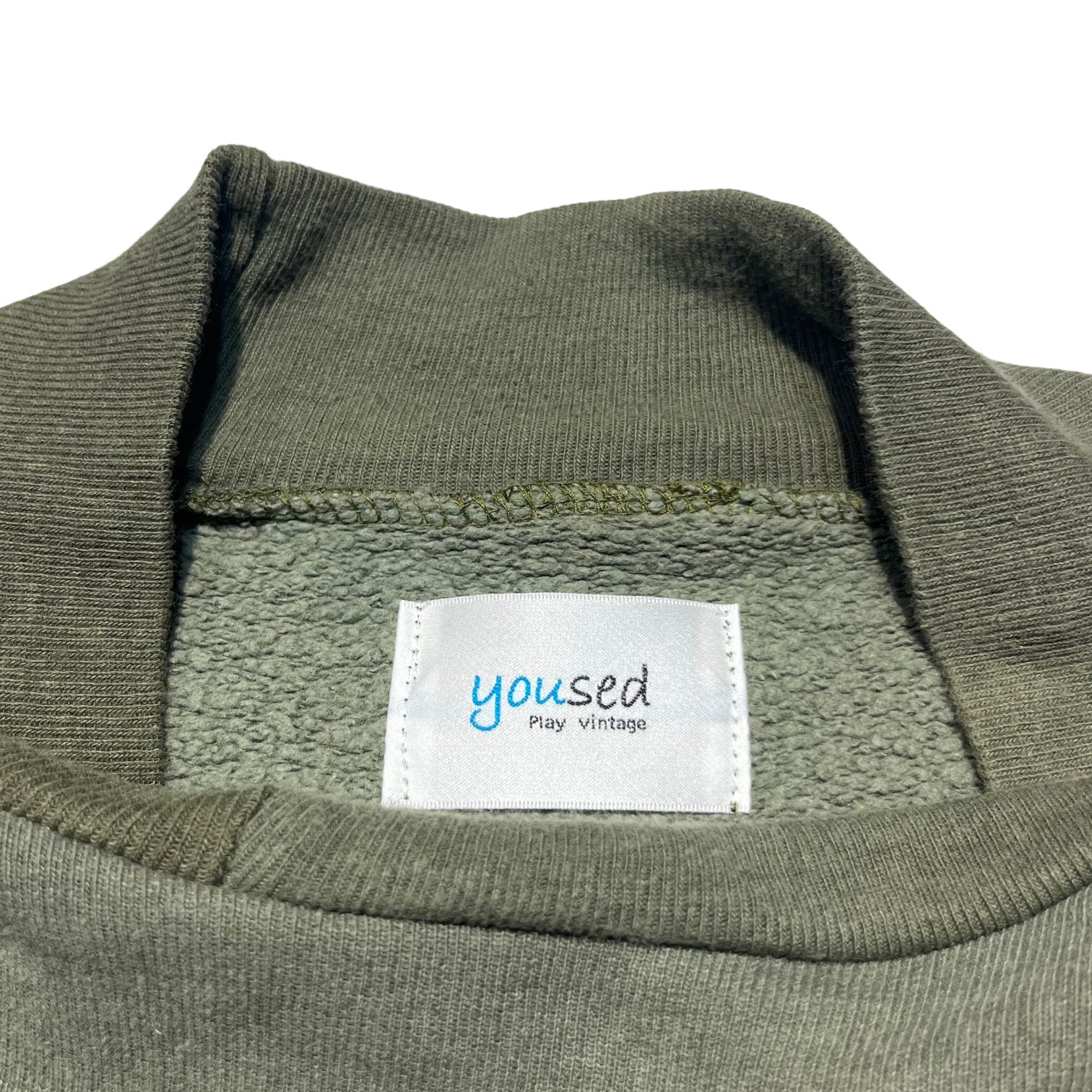 yoused(ユーズド) EURO PATCH WORK MILITARY SWEAT ユーロ パッチワーク ワーク ミリタリー スウェット 再構築 FREE カーキ ヴィンテージ生地 リメイク