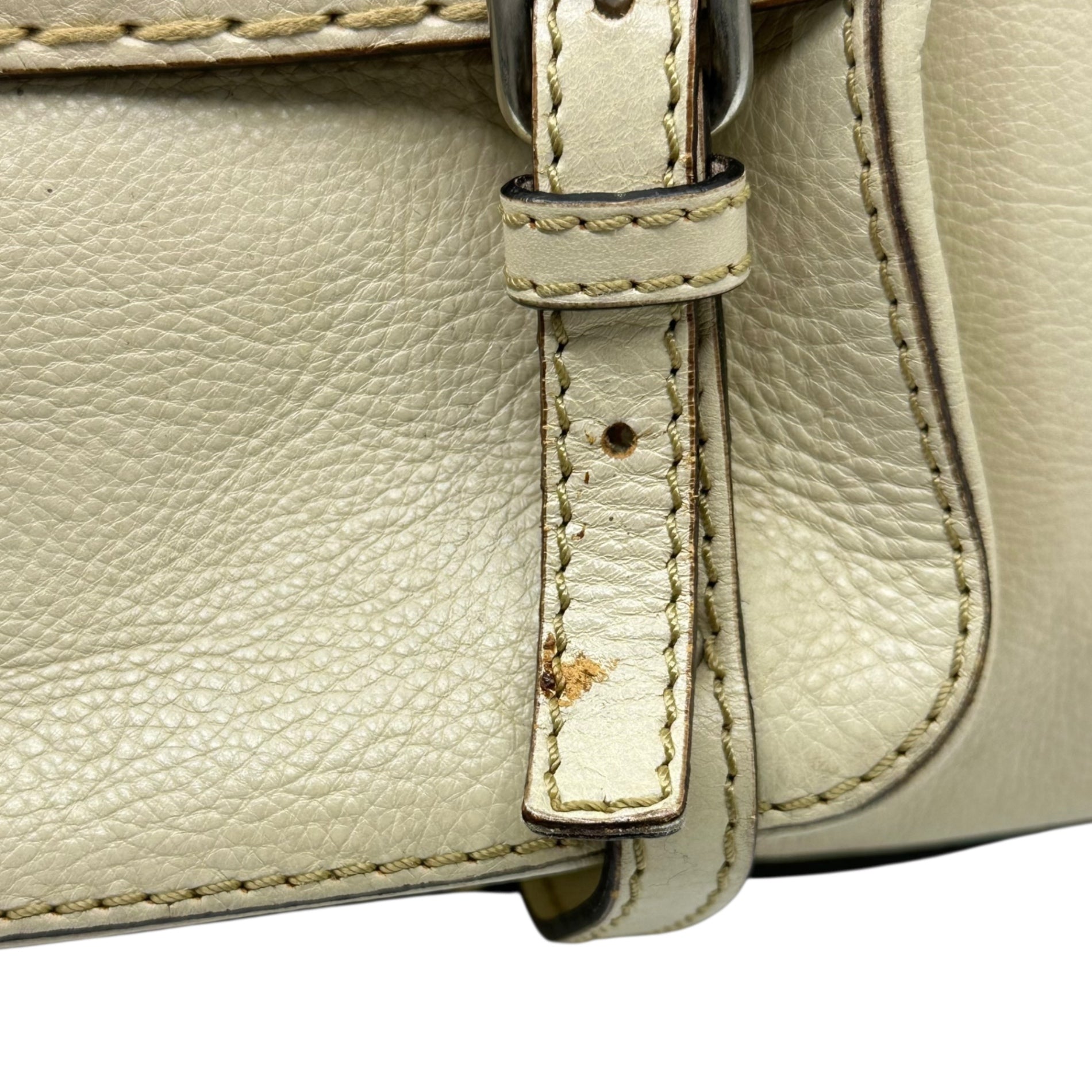 CHLOE(クロエ) EDITH エディス ステッチ レザー ハンド バッグ アイボリー