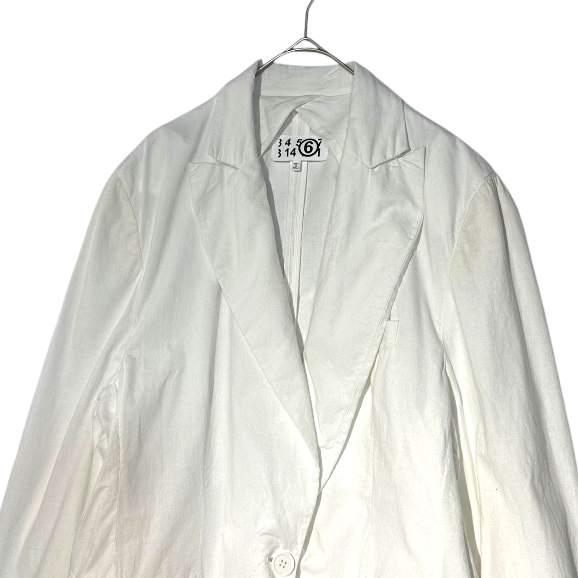 MM6 Maison Margiela(エムエムシックス) 21SS Cotton 1B jacket コットン テーラード ジャケット S62BN0038 38(M程度) ホワイト 肩パット 着脱可