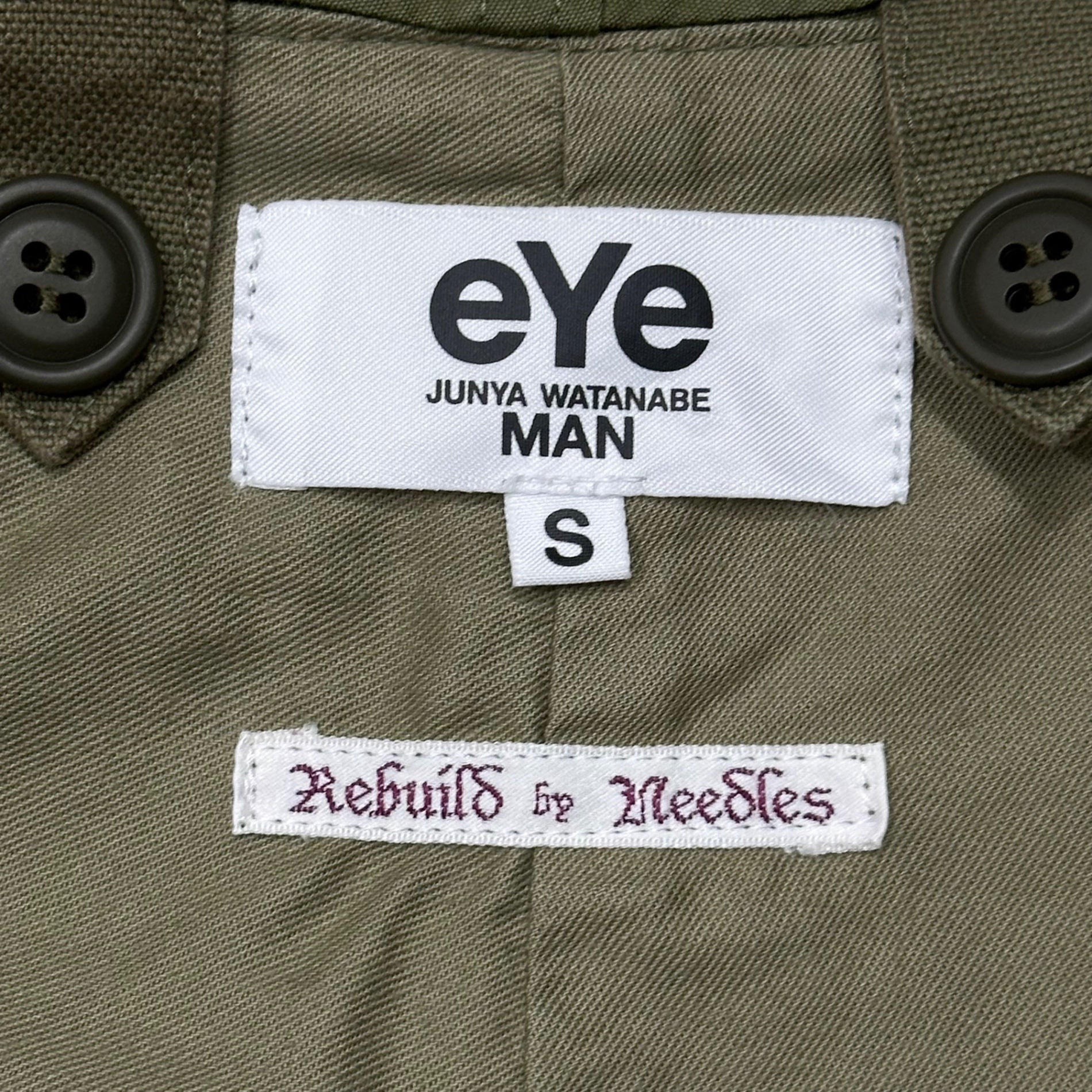 eYe JUNYA WATANABE MAN×Rebuild by Needles(アイ ジュンヤワタナベマン×リビルドバイニードルズ) 2025AW M-51 Cotton-Nylon Oxford Harem Shorts 綿ナイロン オックス サルエル ショーツ WP-P902 S カーキ AD2025 Wネーム ハーフ ショート パンツ