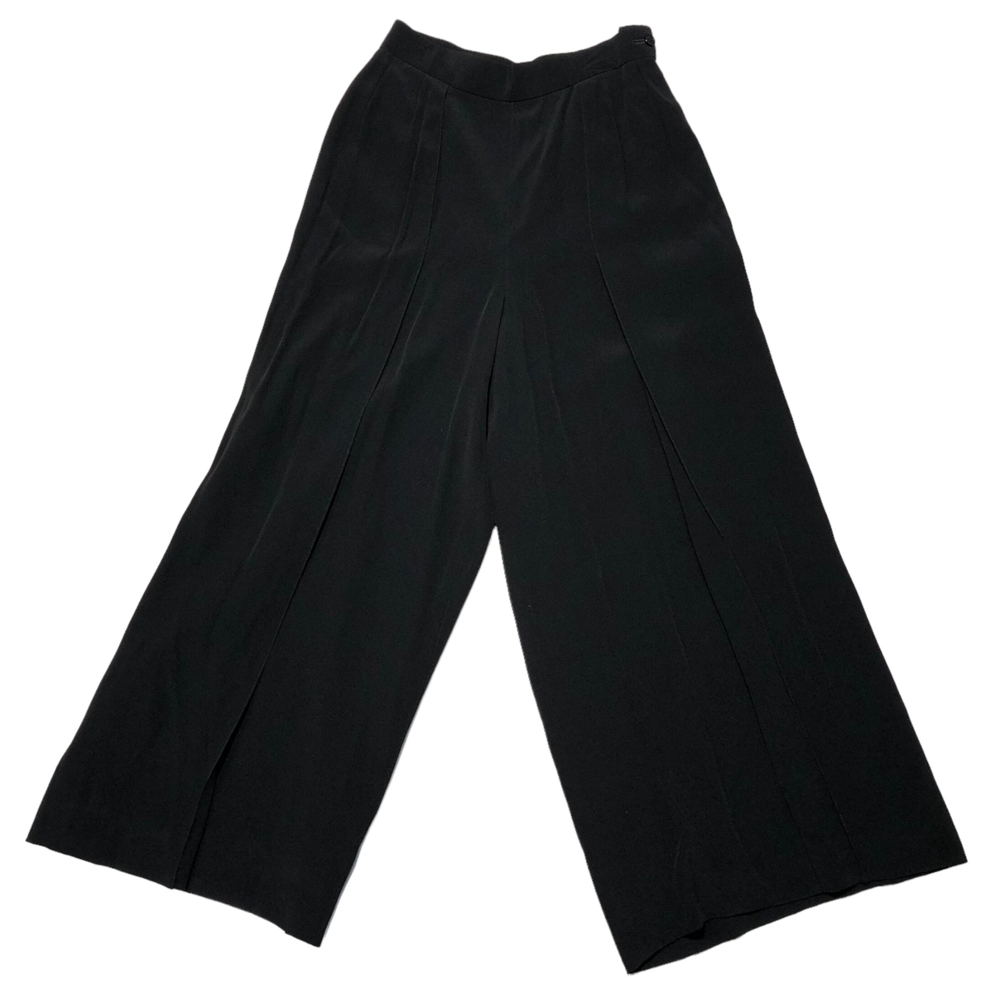 YVES SAINT LAURENT(イヴサンローラン) 90's super wide tuck pants スパー ワイド タック パンツ HH139-243 L ブラック