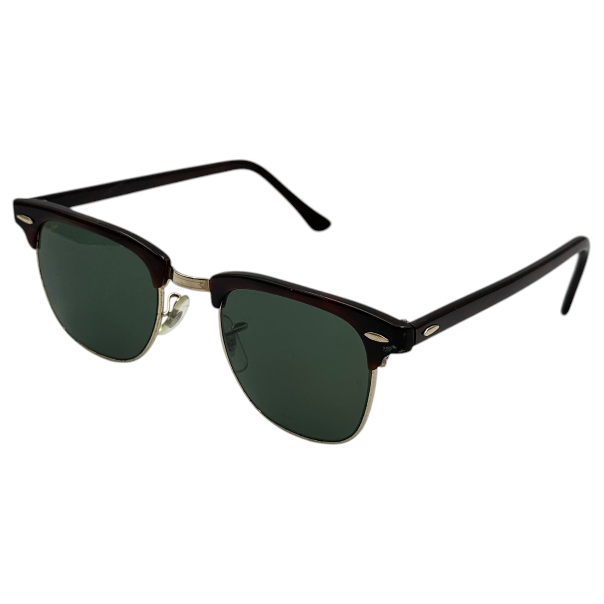 Ray-Ban(レイバン) 90's USA made BAUSCH&LOMB Clubmaster ボシュロム社製 クラブ マスター W0366 VUAS ブラウン×ゴールド 90年代 サングラス ハーフリム 眼鏡