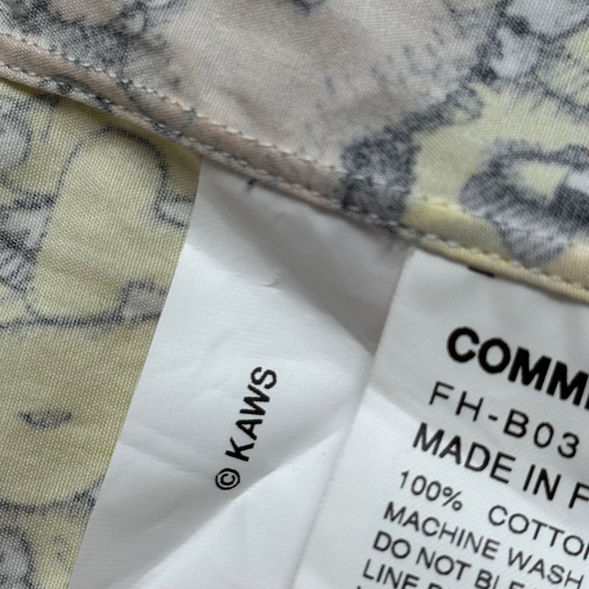 COMME des GARCONS SHIRT×KAWS(コムデギャルソンシャツ×カウズ) 21AW KAWS-Graphic L/S Shirt グラフィック 長袖 シャツ FH-B031 S イエロー×ピンク