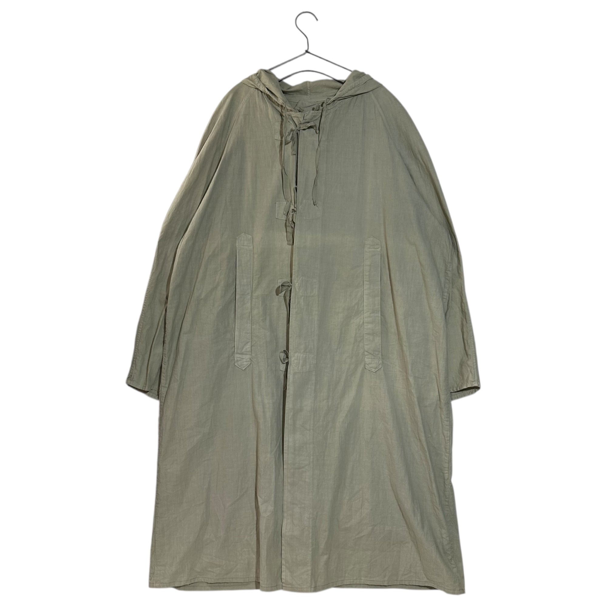 VINTAGE(ヴィンテージ)  70~80's surgical hooded gown coat サージカル フード付きガウン コート  EURO MILITALY 表記無し(M～L程度) ペールグリーン