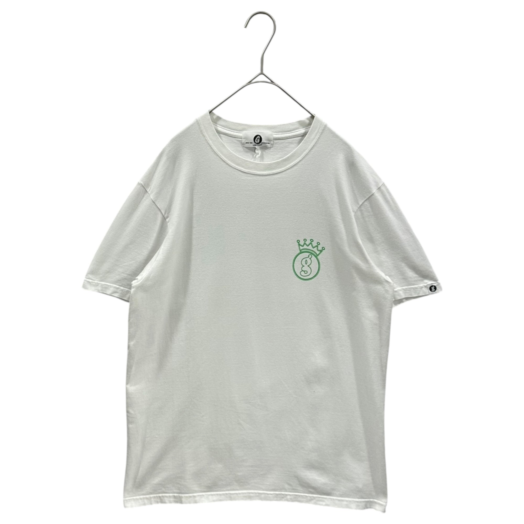 GOODENOUGH(グッドイナフ) Glam G crown logo Graphic S/S T-Shirt グラムG クラウン ロゴ グラフィック 半袖 Tシャツ 表記無(M程度) ホワイト×グリーン