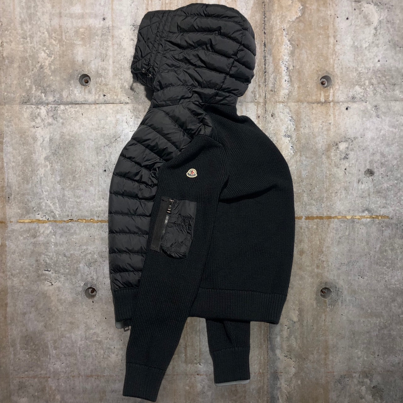 MONCLER(モンクレール) CARDIGAN TRICOT/モンクレール カーディガントリコット ダウンジップブルゾン F20919B50800  M ブラック