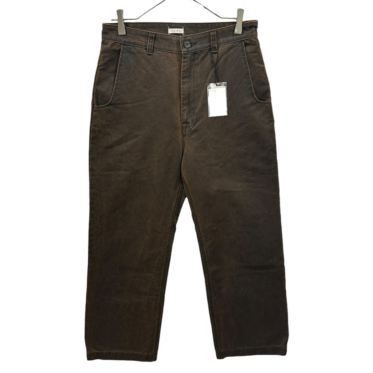 Name.(ネーム) 2026SS WAX COATING STRAIGHT TROUSERS : DELTA SHAPE ワックスコーティング ストレート パンツ NMPT-038 1 ブラウン