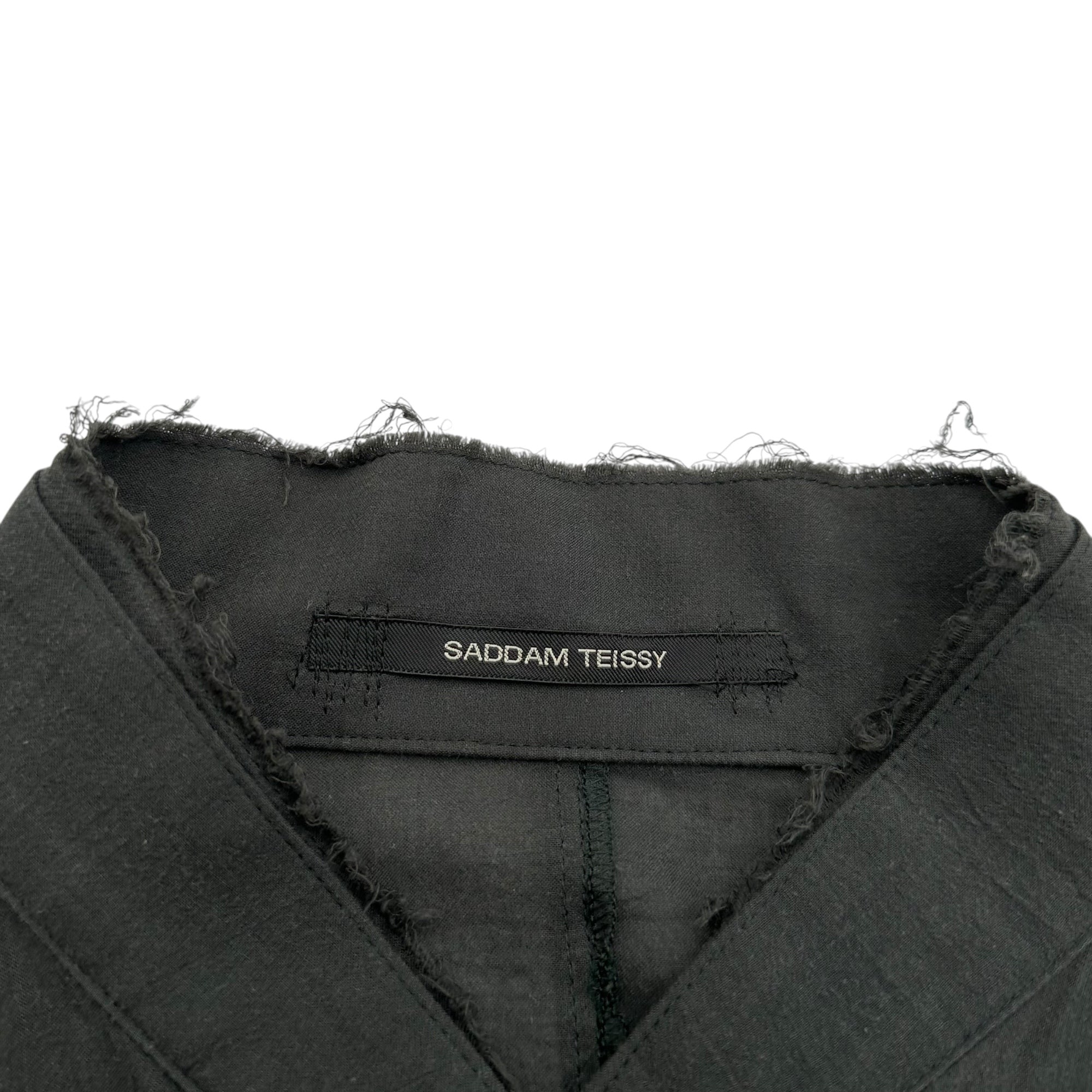SADDAM TEISSY(サダムテイシー) Silk Cotton Cut Off Shirt シルク コットン カットオフ シャツ ST102-0038S 2 ダークグリーン