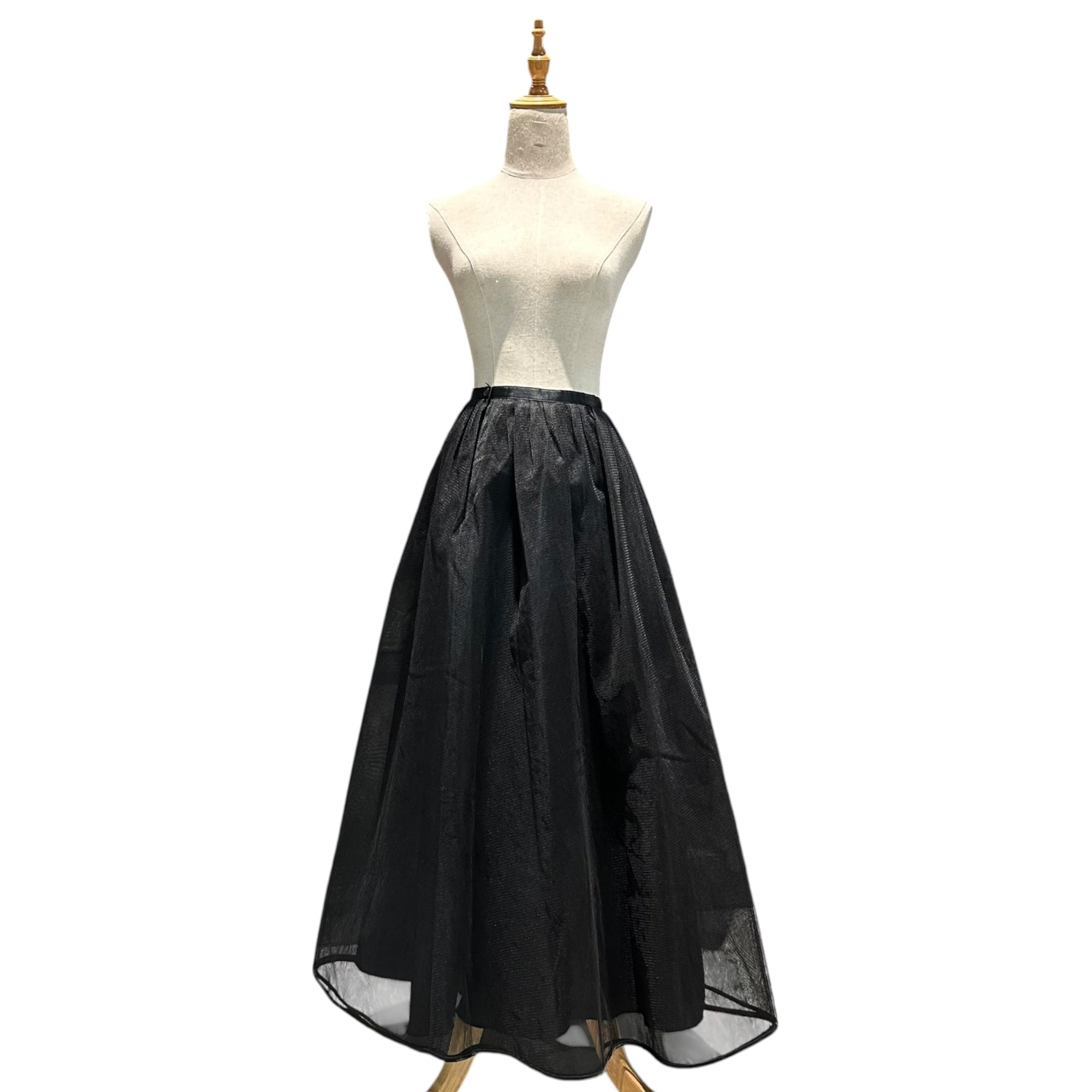 VINTAGE(ヴィンテージ) tulle fulled long volume skirt チュールのボリューム感たっぷりのロングスカート 表記なし(S~M程度) ブラック
