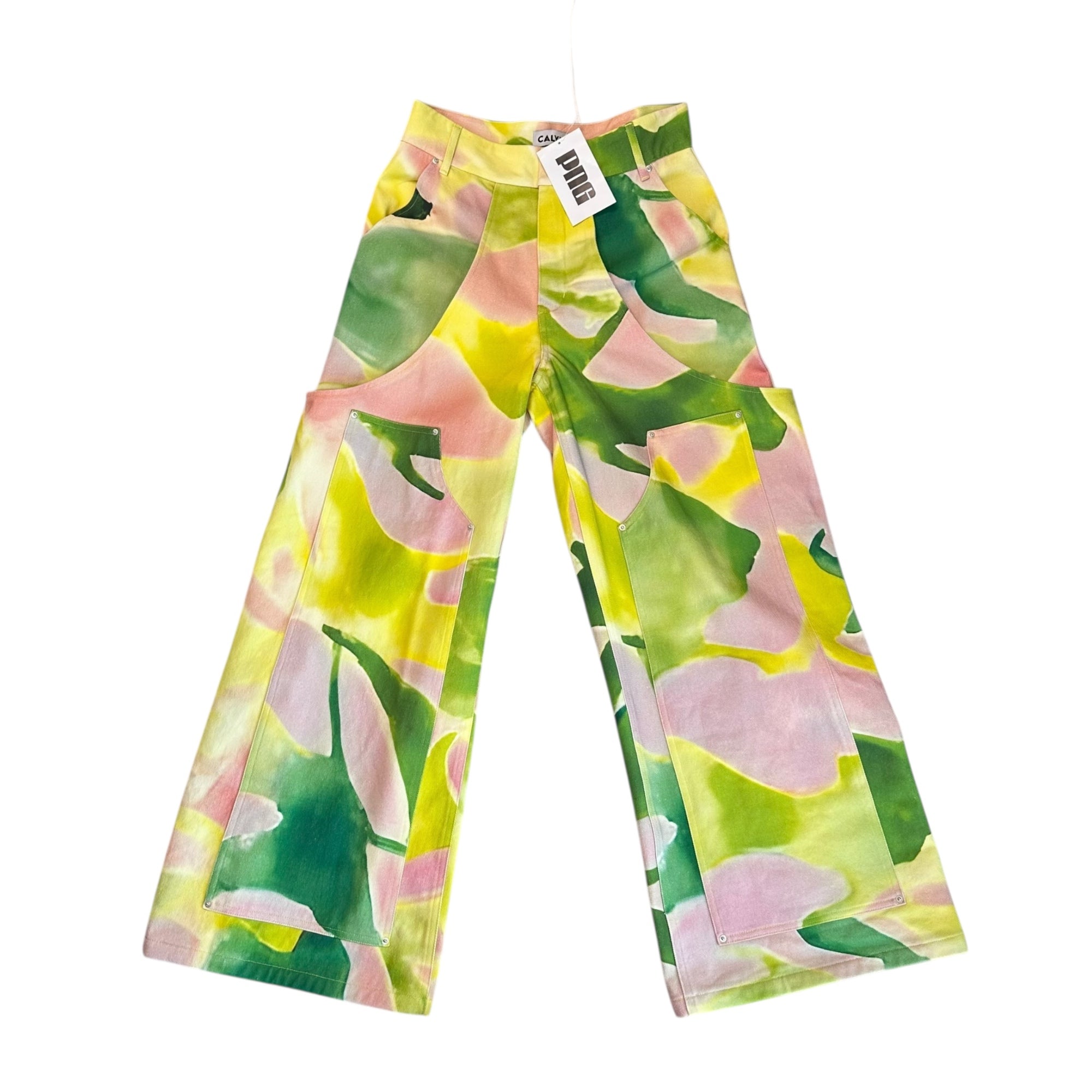CALYX(カリクス) CARPENTER PANTS カーペンター パンツ CAL25SS-PT004 S グリーン×ピンク 参考定価86,900円(税込)