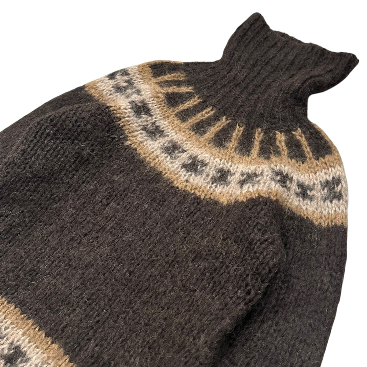 JUNYA WATANABE COMME des GARCONS(ジュンヤワタナベコムデギャルソン) 2004AW Turtleneck Shaggy Knit タートルネック シャギーニット JN-N023 FREE ブラウン×ベージュ AD2004