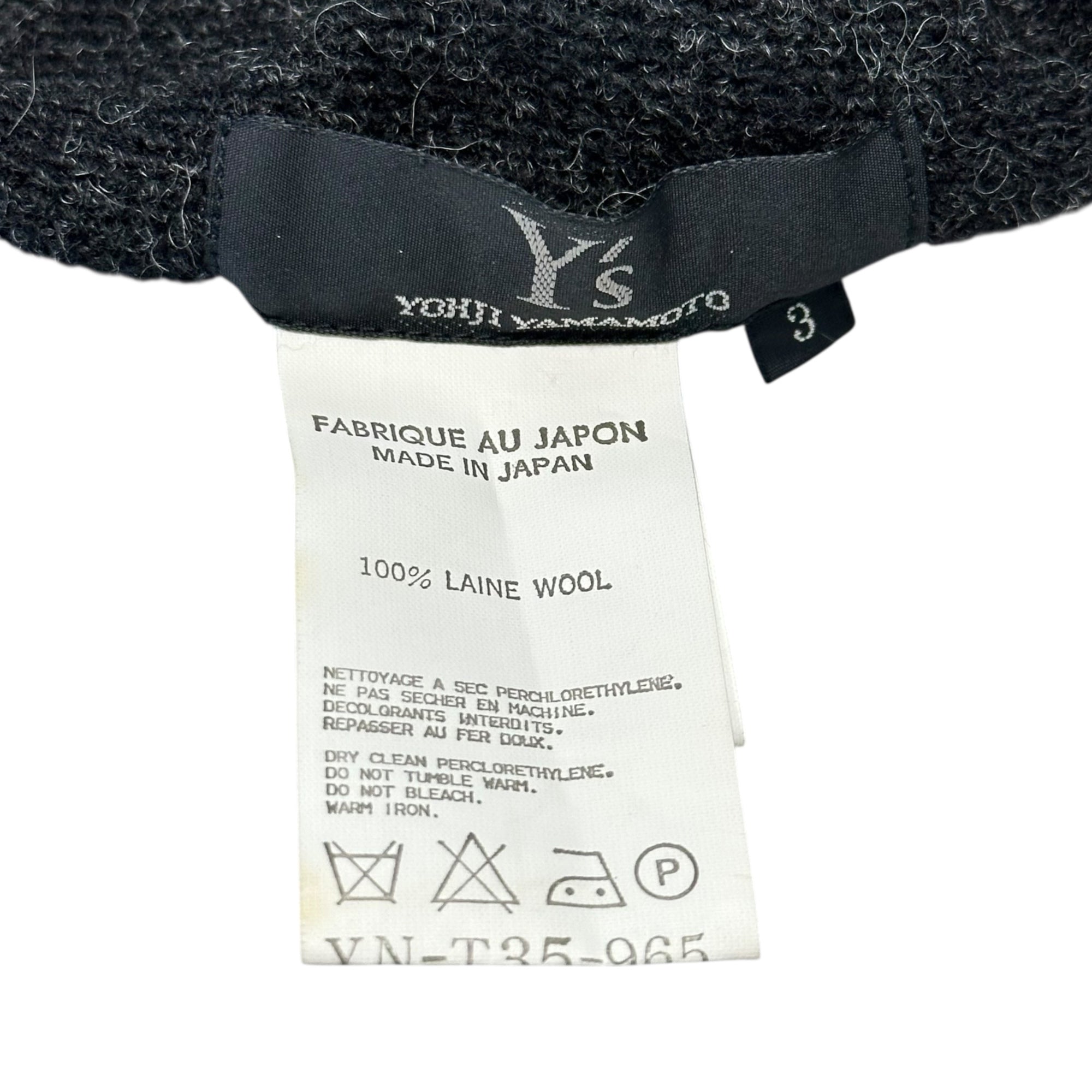 Y's(ワイズ) Shaped Wool Sleeveless Knit 変形 ウール ノースリーブ ニット YN-T35-965 表記無(M程度) グレー ベスト