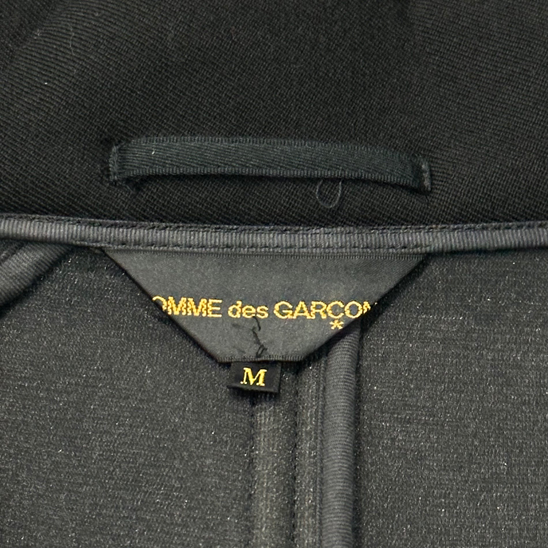 COMME des GARCONS(コムデギャルソン) 05SS Wool Bonding Short Length Wide Collar Coat ウール ボンディング ショートレングス ワイド カラー コート GO-J016 M ブラック AD2004 男性着用可能