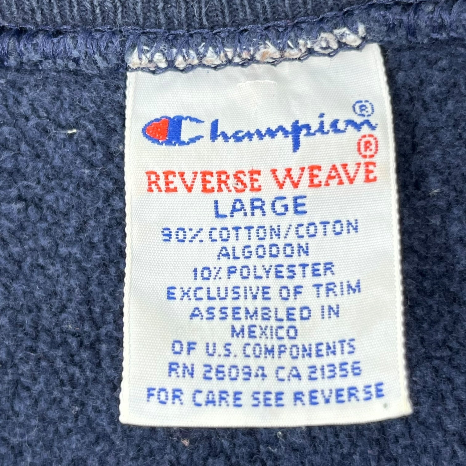 Champion(チャンピオン) 90's ”PUROUE” VINTAGE REVERSE WEAVE SWEAT SHIRT ヴィンテージ リバースウィーブ スウェット L ネイビー 90年代 トリコタグ