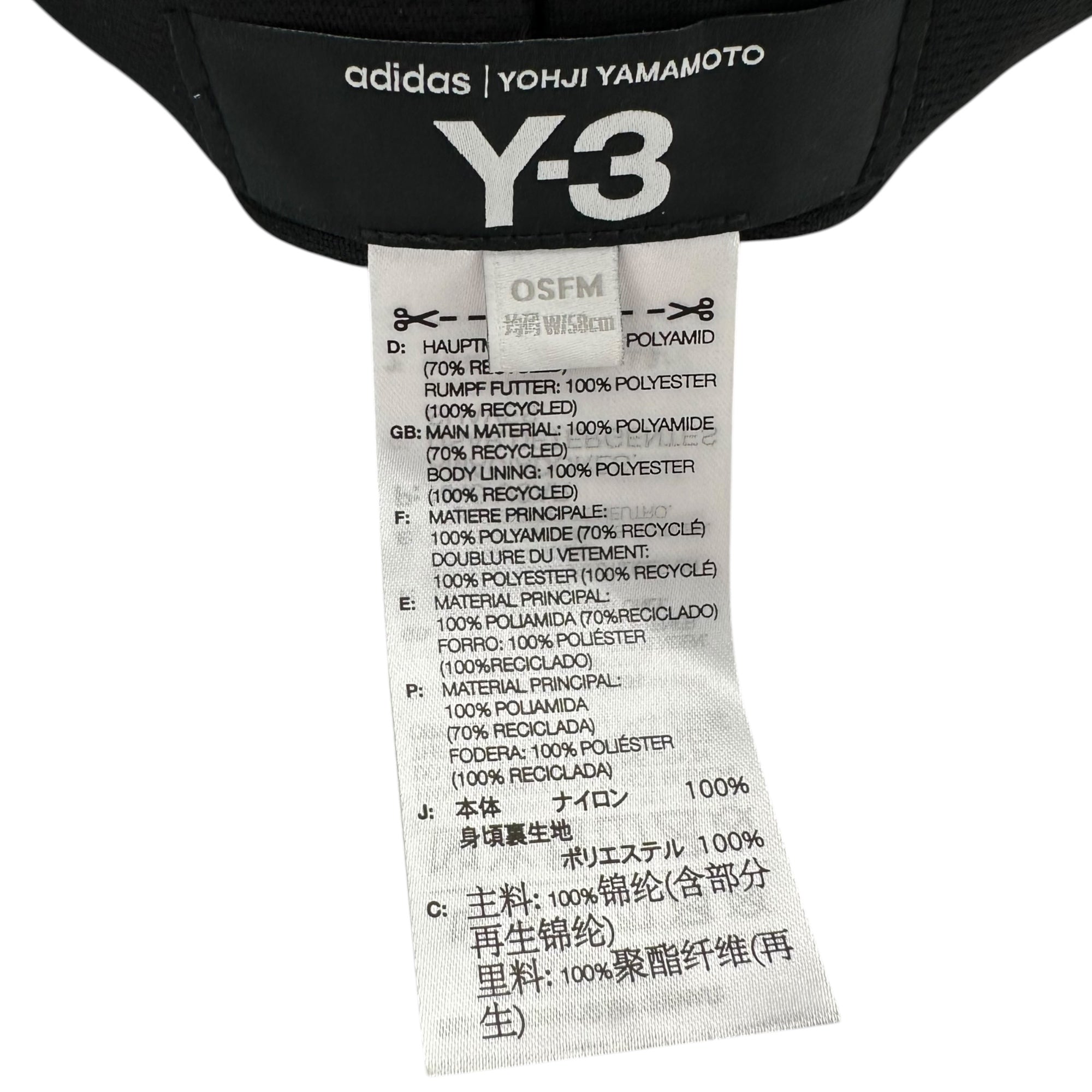 Y-3(ワイスリー) CINCH BUCKET HAT シンチ ストラップ バケット ハット ブラック