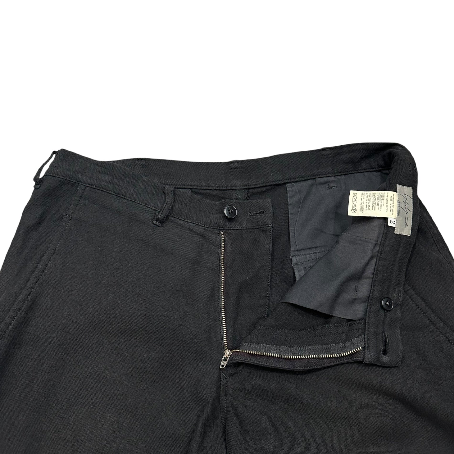 YOHJI YAMAMOTO POUR HOMME(ヨウジヤマモトプールオム) 2011AW Cotton Tapered Trousers コットン テーパード トラウザー HP-P44-014 2 ブラック パンツ