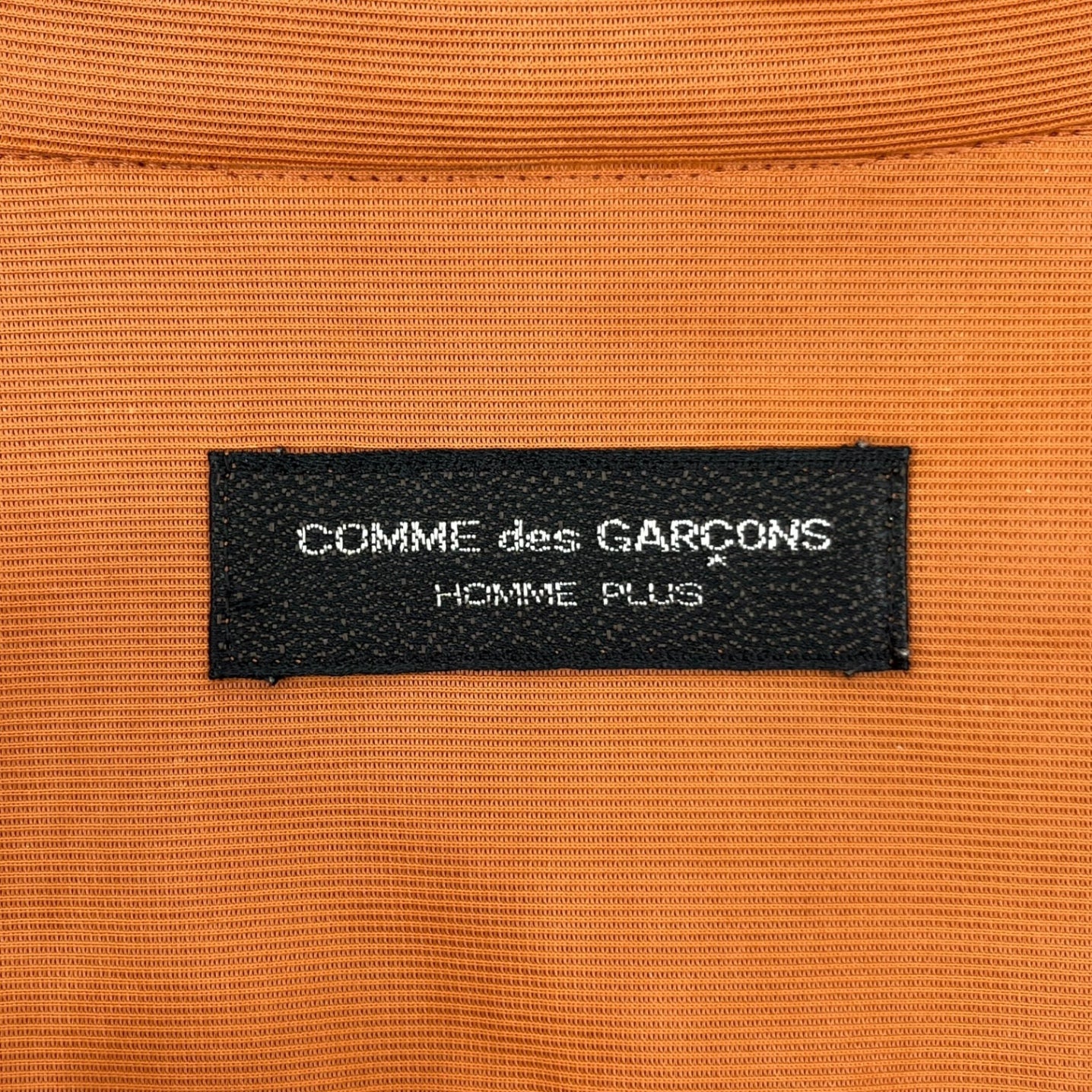 COMME des GARCONS HOMME PLUS(コムデギャルソンオムプリュス) 90~00's old sheer shirt オールド シアー シャツ 品質表示タグ印字消え FREE オレンジ