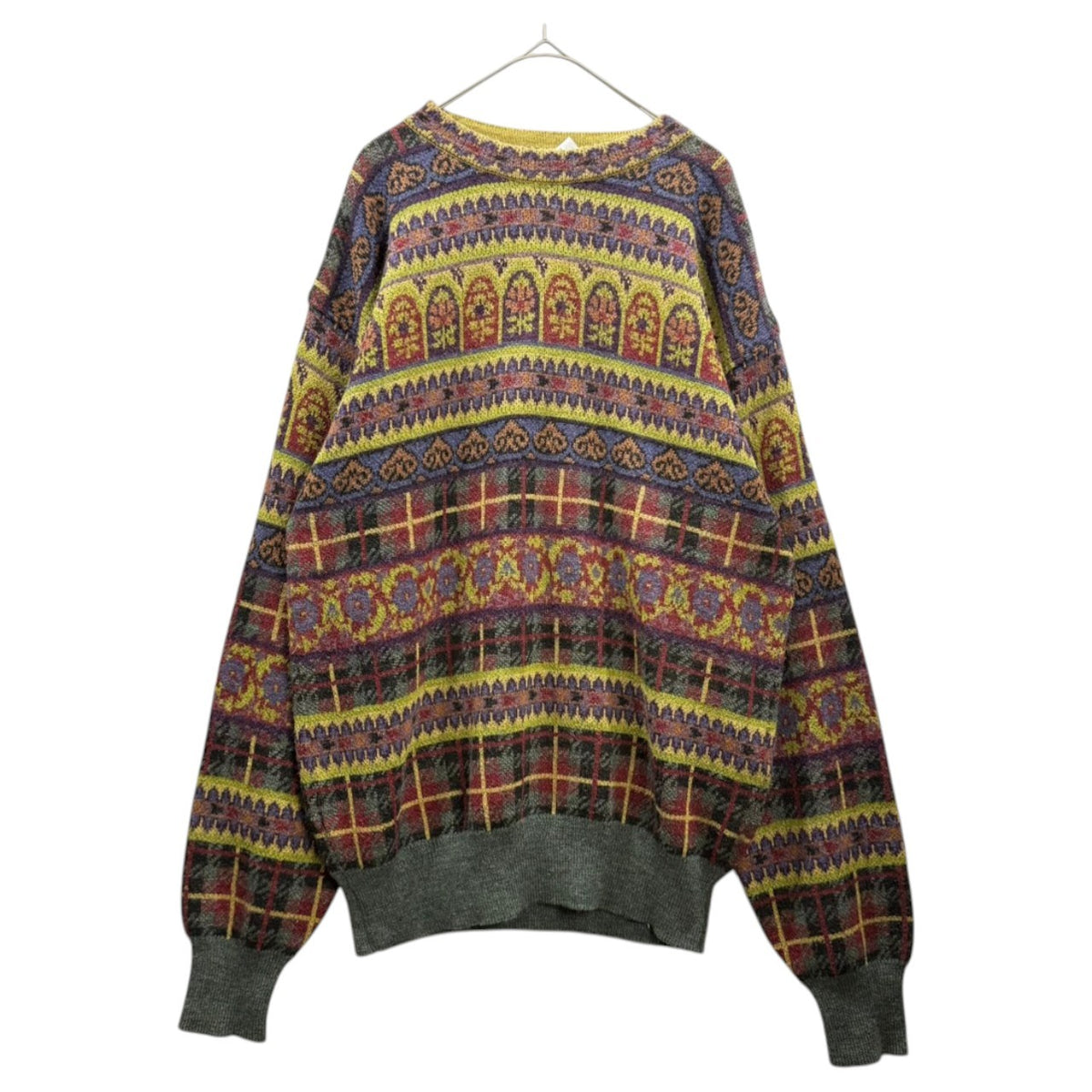 KENZO(ケンゾー) 1980’s~1990's All-over pattern Alpaca wool knit 総柄 アルパカ ウール ニット 表記無(M程度) マルチ 80年代～90年代 ヴィンテージ
