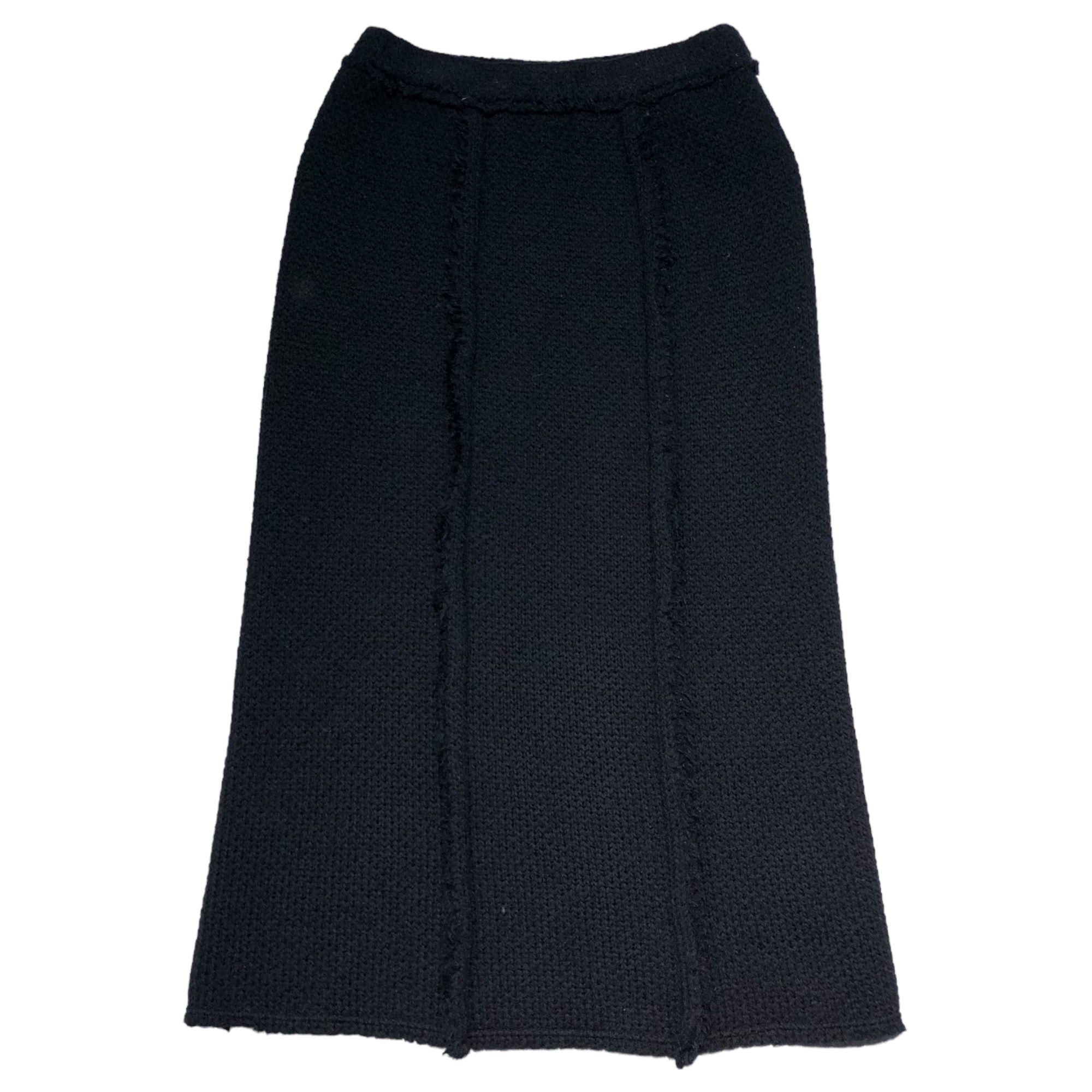 robe de chambre COMME des GARCONS(ローブドシャンブルコムデギャルソン) 02AW wool knit long  skirt ウール ニット ロング スカート RG-S025 M ダークネイビー