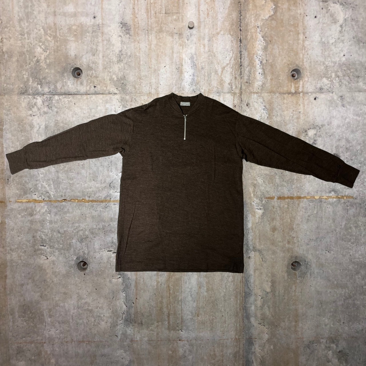 COMME des GARCONS HOMME(コムデギャルソンオム) 90's half zip wool pullover/ハーフジップウールプルオーバー/田中啓一 HT-040170 SIZE FREE ブラウン AD1998 田中オム