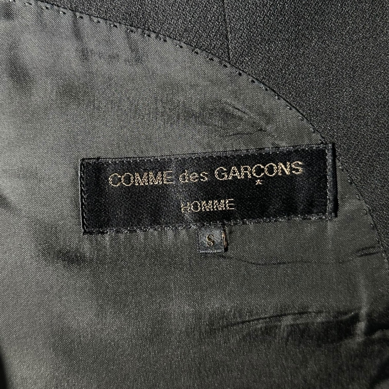 COMME des GARCONS HOMME(コムデギャルソンオム) 80's Wool 2-Piece Suit Set 本人期 ウール 2B セットアップ スーツ HS-05043 S ブラック 80年代 川久保玲 アーカイブ テーラード ジャケット 2タック スラックス