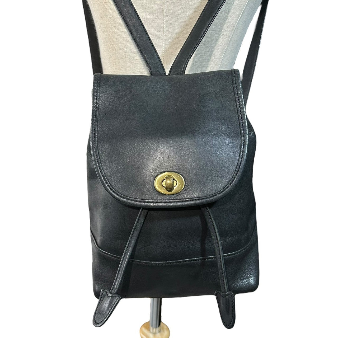 COACH(コーチ) OLD COACH leather mini rucksack レザー ミニ リュック 101-78 ブラック