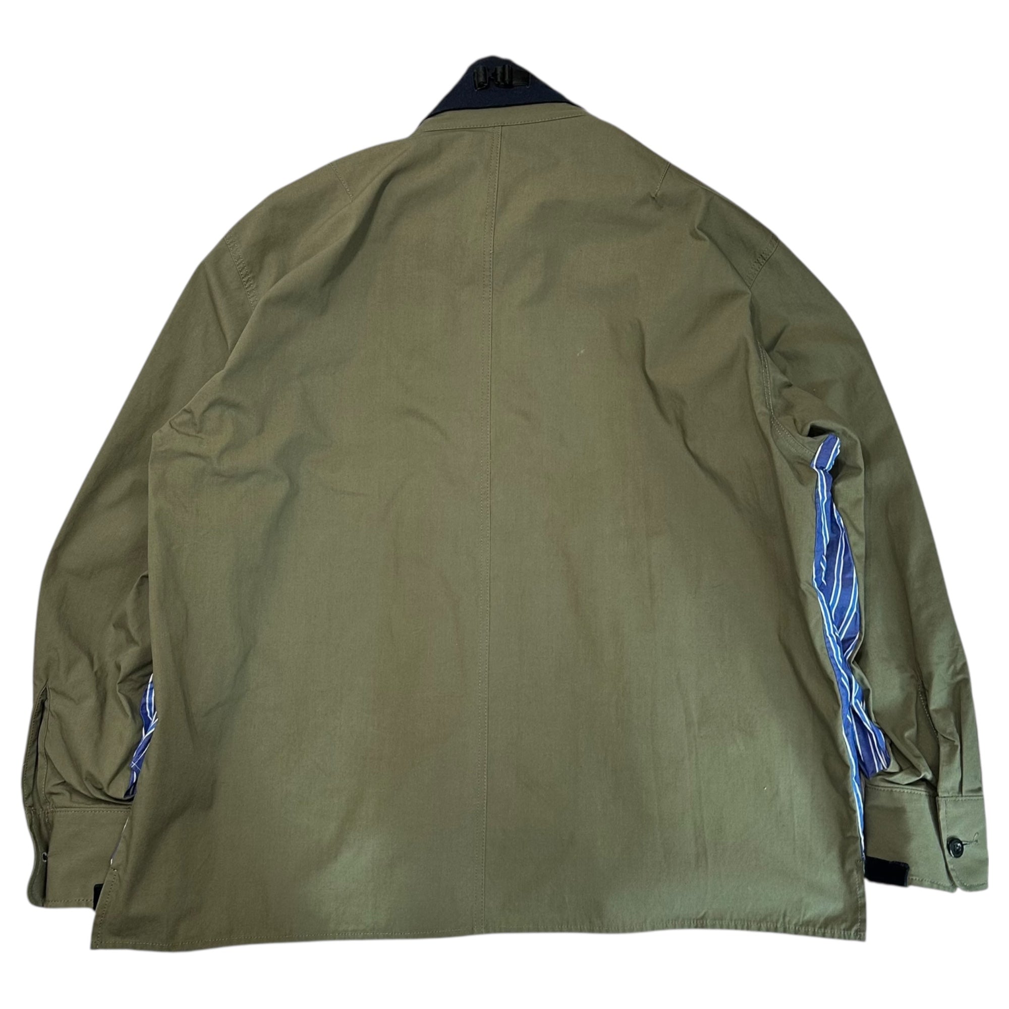sacai(サカイ) 20SS FABRIC COMBO SHIRTS ファブリック コンボ シャツ ミリタリー 20-02218M 3 カーキ