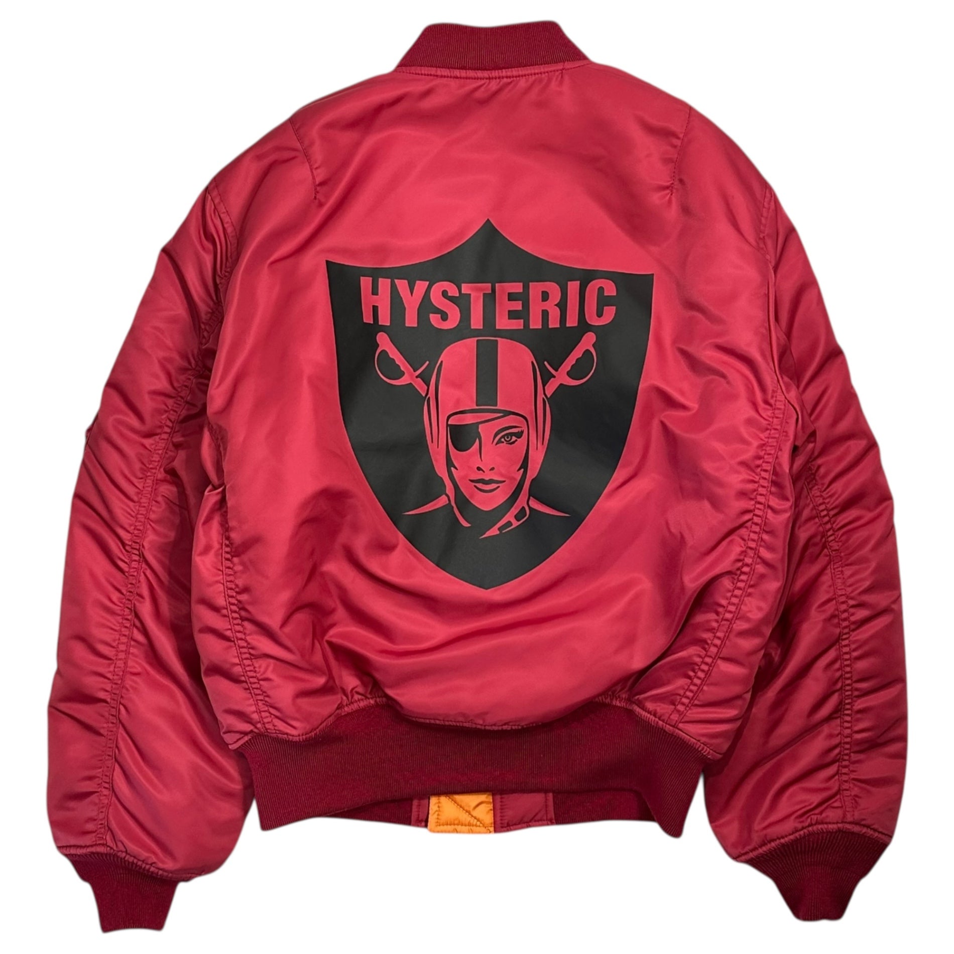 HYSTERIC GLAMOUR(ヒステリックグラマー) Women's Pirate MA-1 Jacket ウーマン パイレーツ ボンバー ジャケット 02223AB02 M レッド