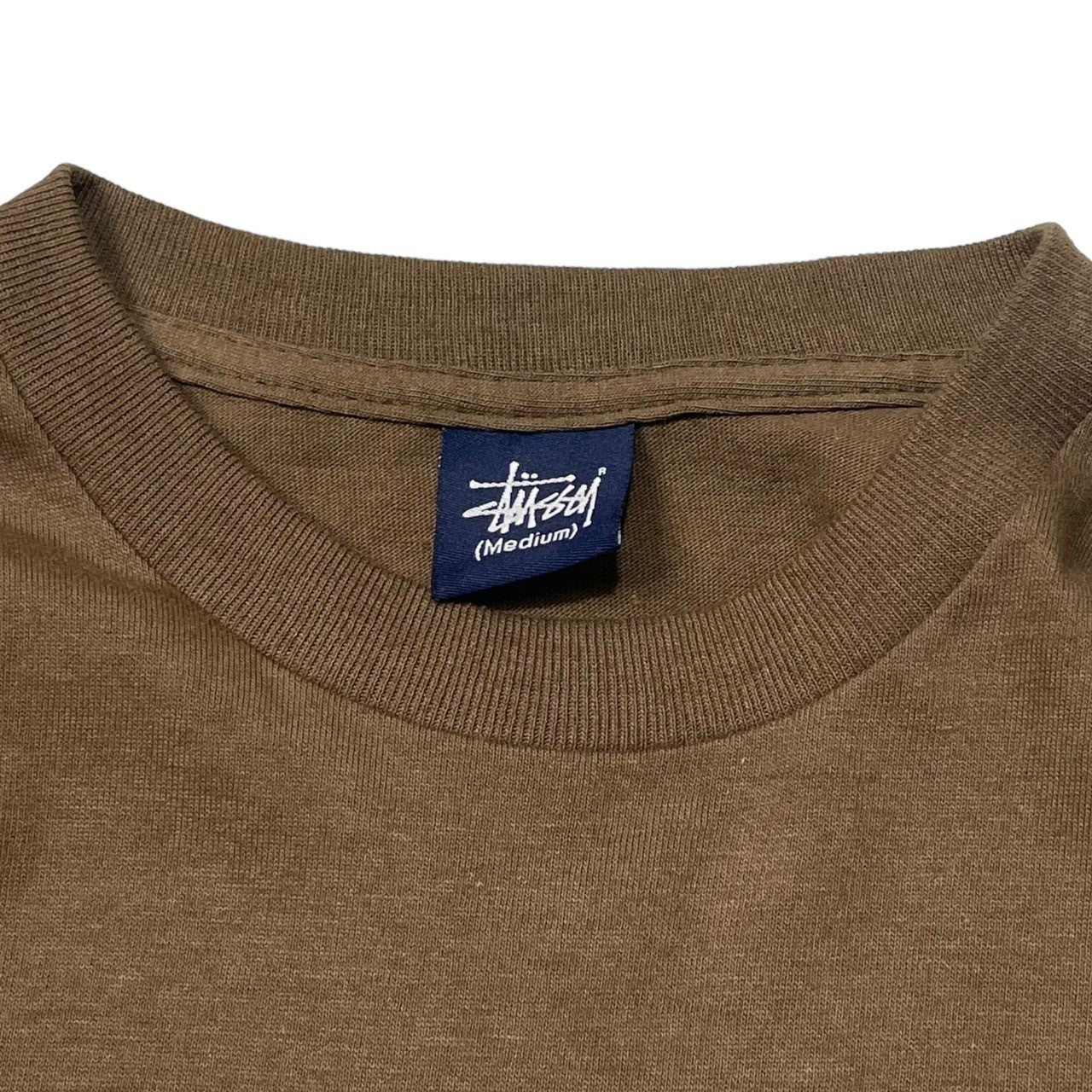 STUSSY(ステューシー) 90's~00's playing card logo トランプ ロゴ 長袖 カットソー ロンT 紺タグ SIZE M  ブラウン 90～00年代 OLD STUSSY