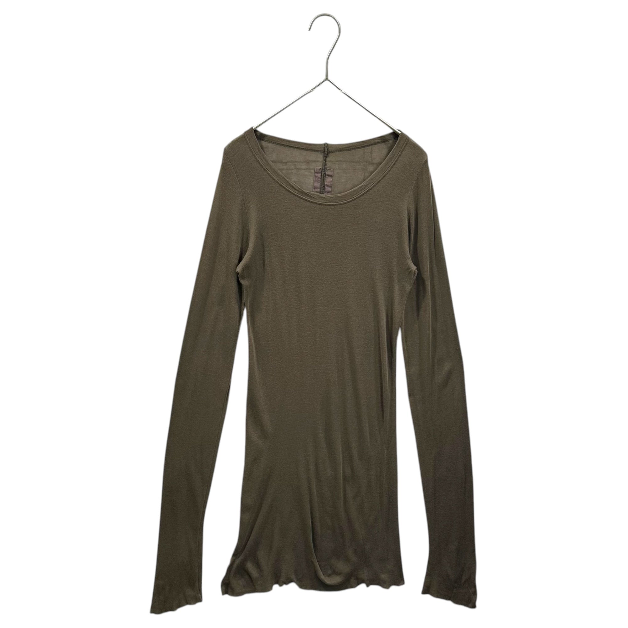 Rick Owens(リックオウエンス) 12SS L/S Ribbed T-Shirt 長袖 リブ カットソー 表記無(40程度) カーキ Tシャツ