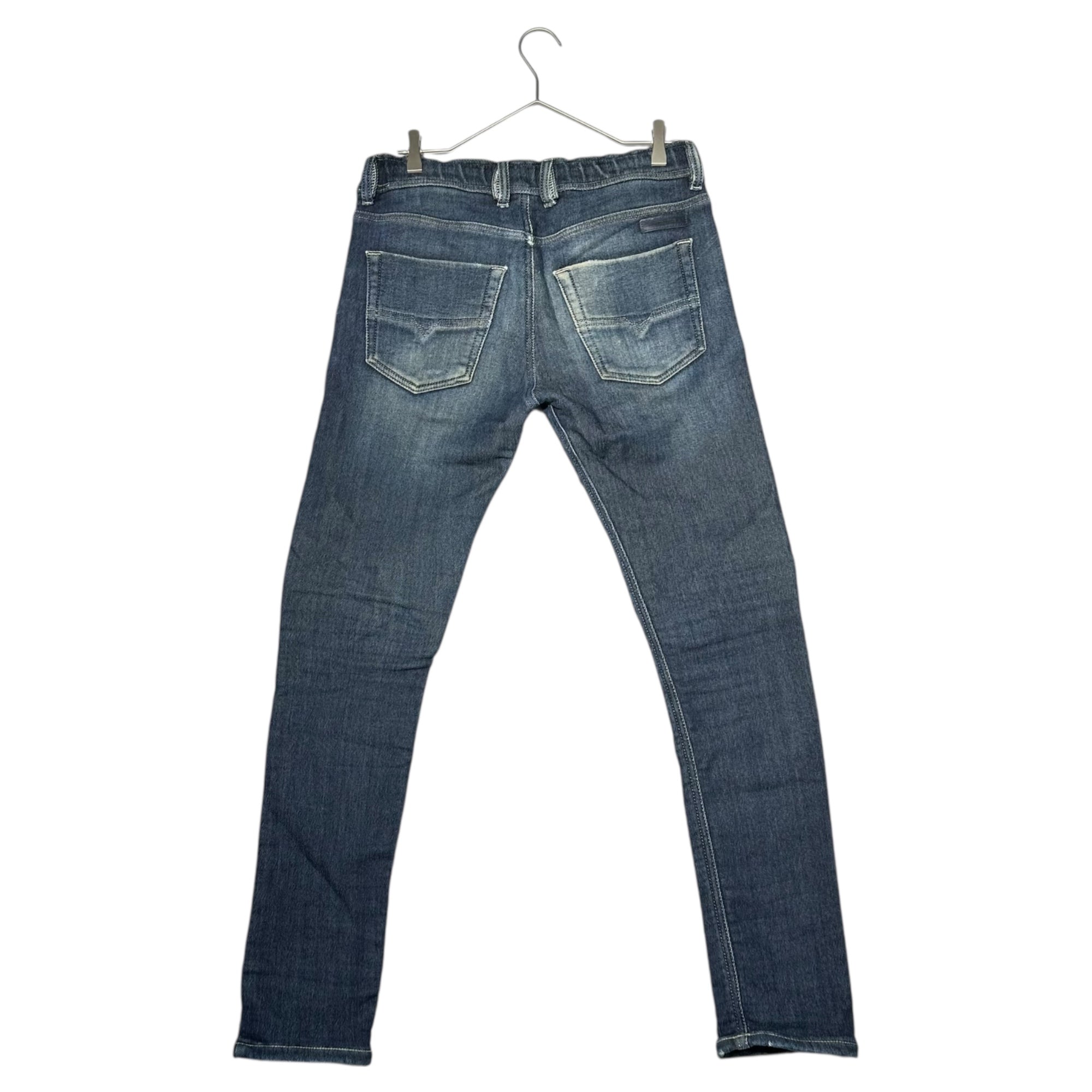 DIESEL(ディーゼル) √Denim TEPPHAR Jog Jeans ジョグ ジーンズ 28 ブラック ストレッチ デニム スキニー パンツ レザー ポケット