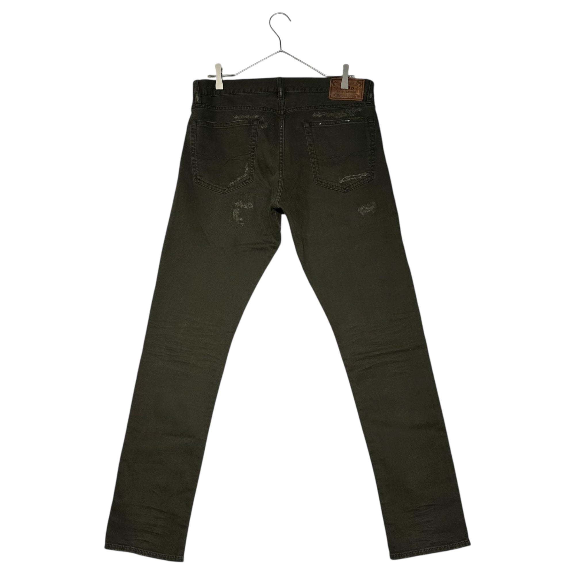 POLO RALPH LAUREN(ポロラルフローレン) Damage Vintage Processed Skinny Pants ダメージ ヴィンテージ 加工 スキニー パンツ 32 ブラック