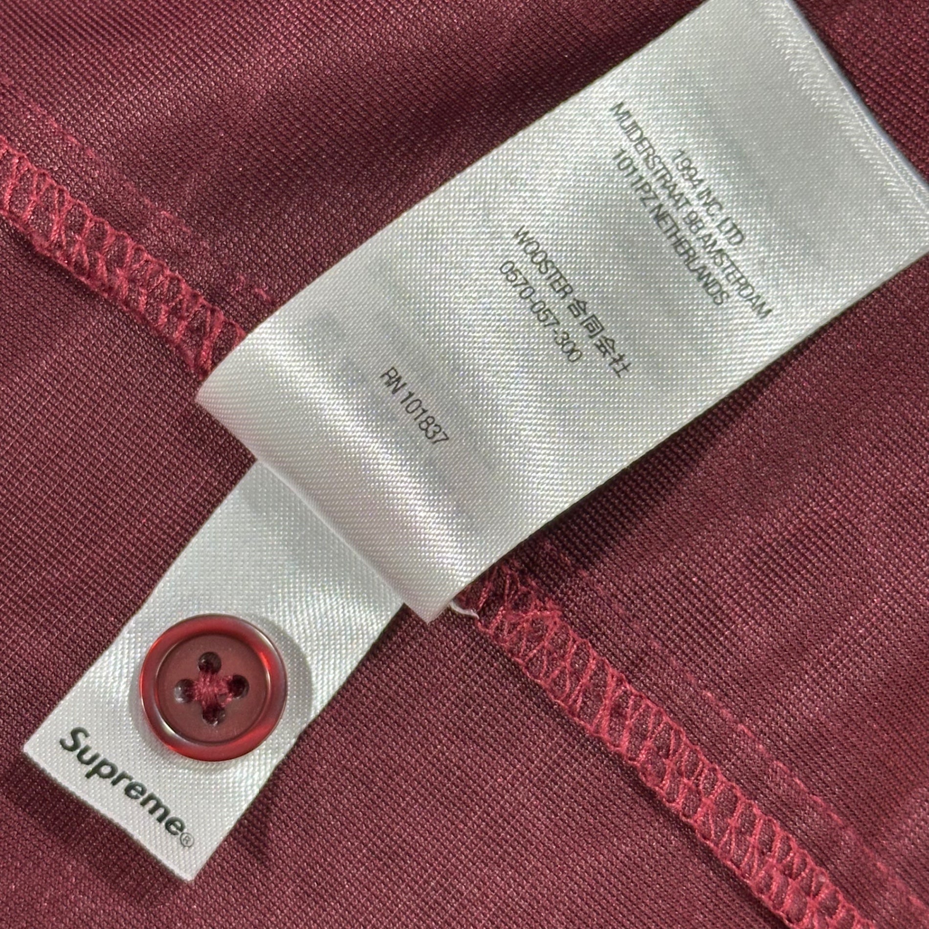 SUPREME(シュプリーム) 2021AW Spider Web Velvet S/S Shirt スパイダー ウェブ 半袖 シャツ XL ボルドー