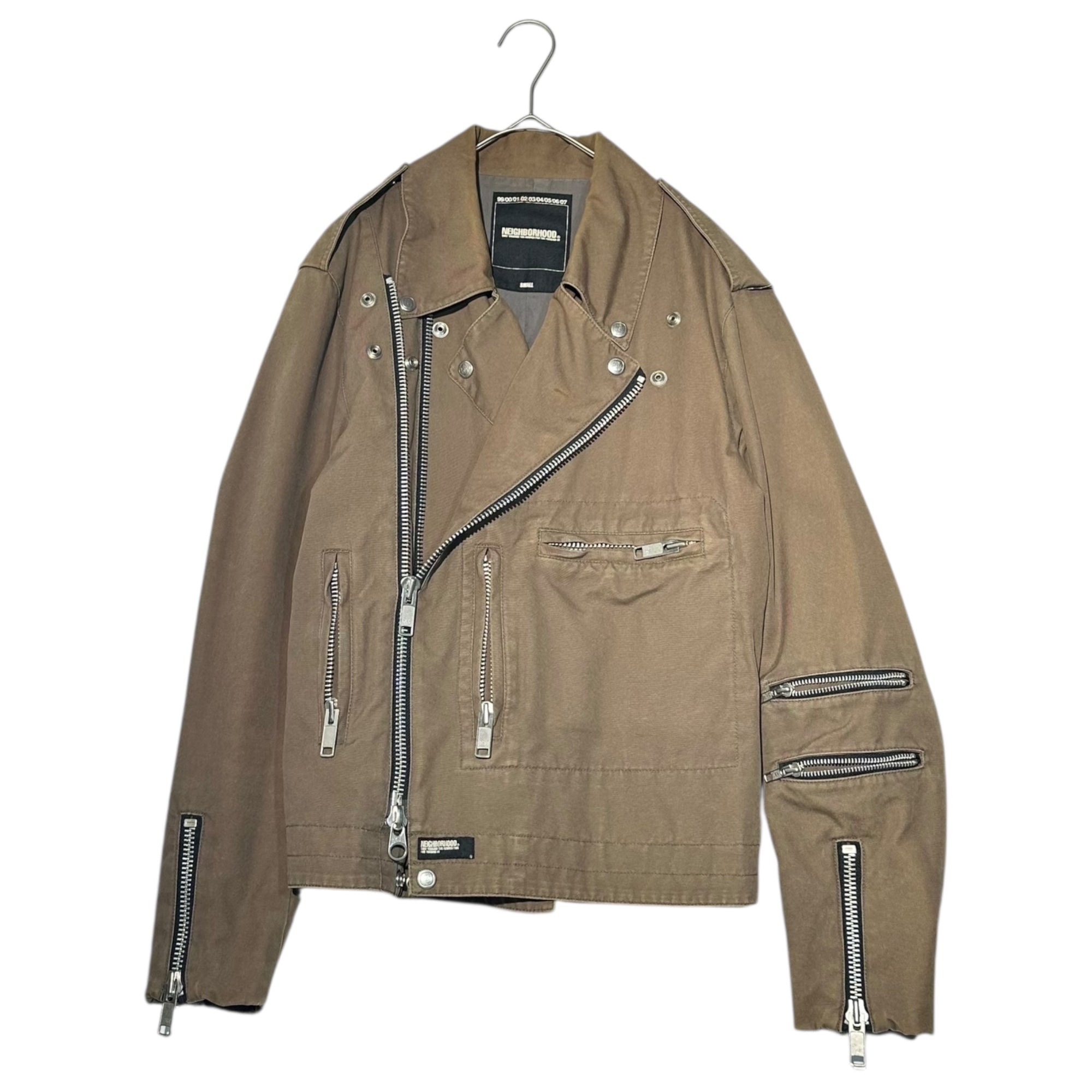 NEIGHBORHOOD(ネイバーフッド) 02SS Archive Cotton Rider Jacket アーカイブ コットン ライダース ジャケット S カーキ