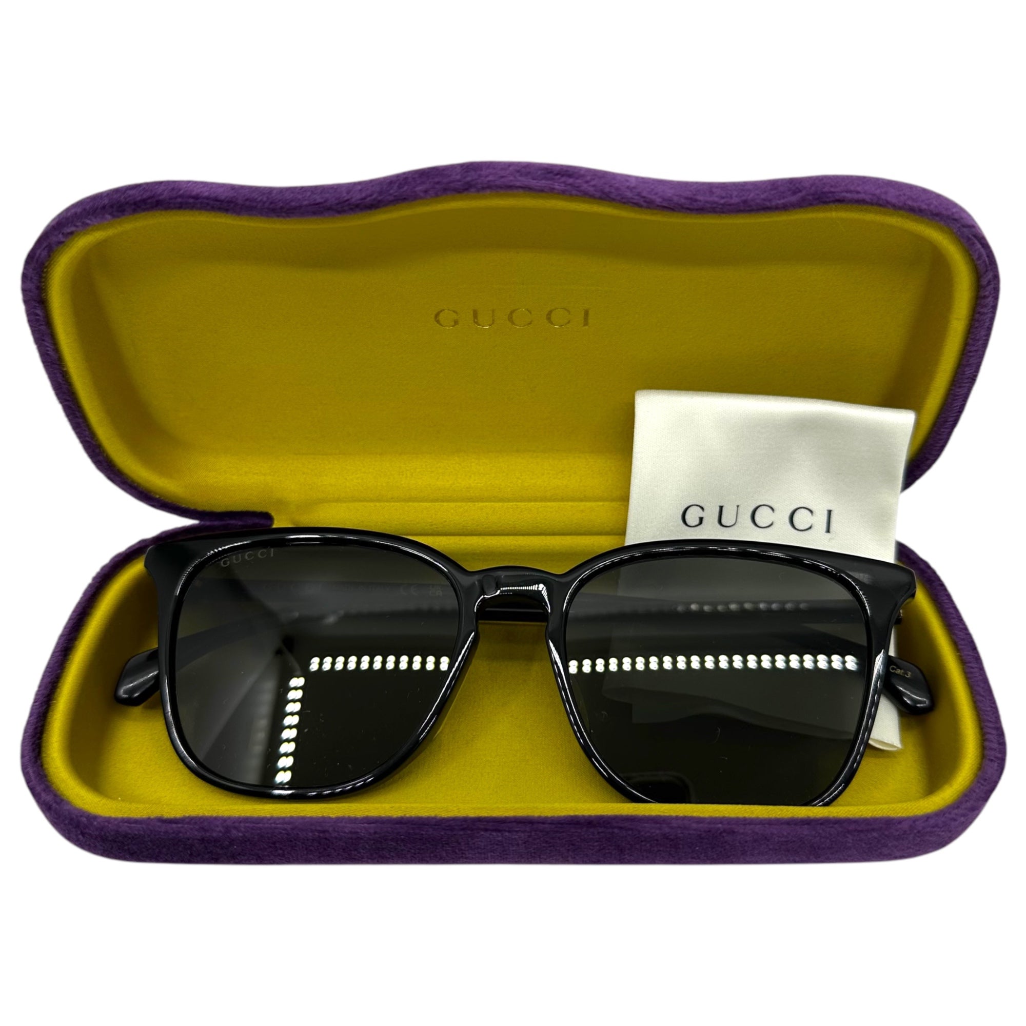 GUCCI(グッチ) Boston Sunglasses ボストン型 サングラス GG0547SK 55□19-150 ブラック 眼鏡 ケース付
