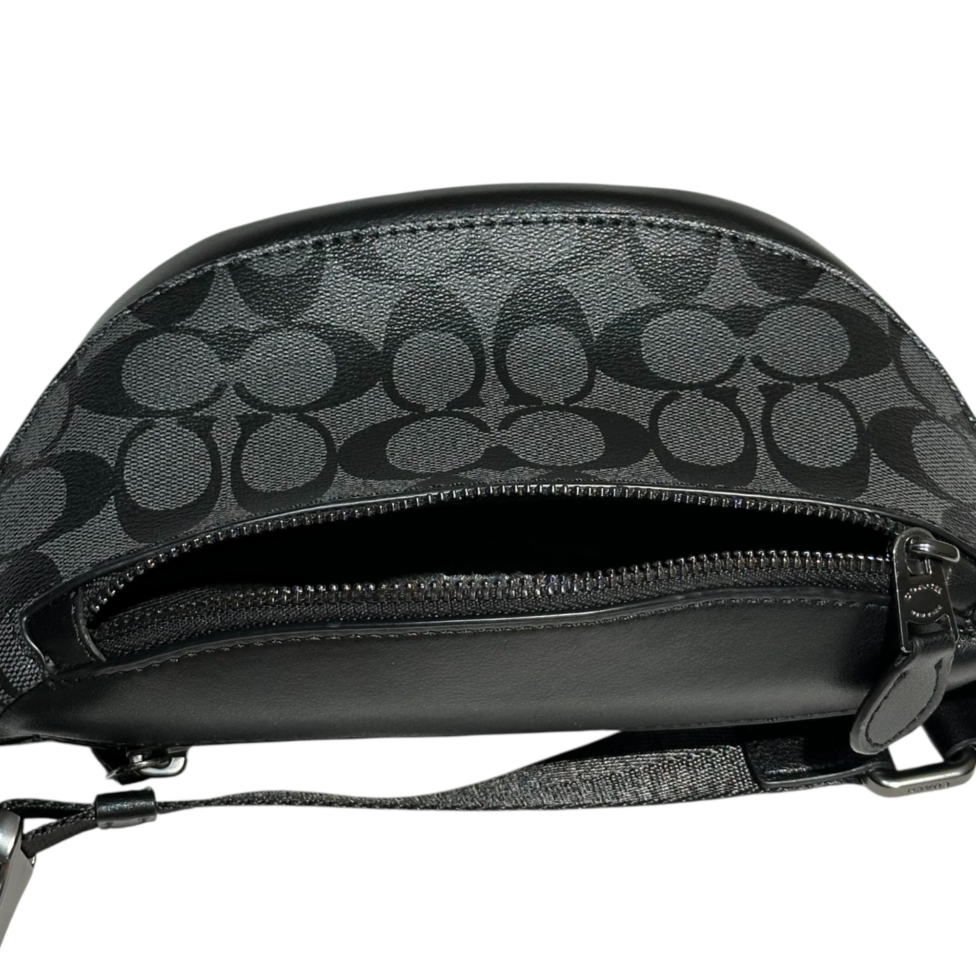 COACH(コーチ) Warren Belt Bag Signature Canvas ワーレン ベルト バッグ シグネチャー キャンバス H1961 ブラック ボディバッグ ウエスト ポーチ 斜め掛け ショルダー バッグ