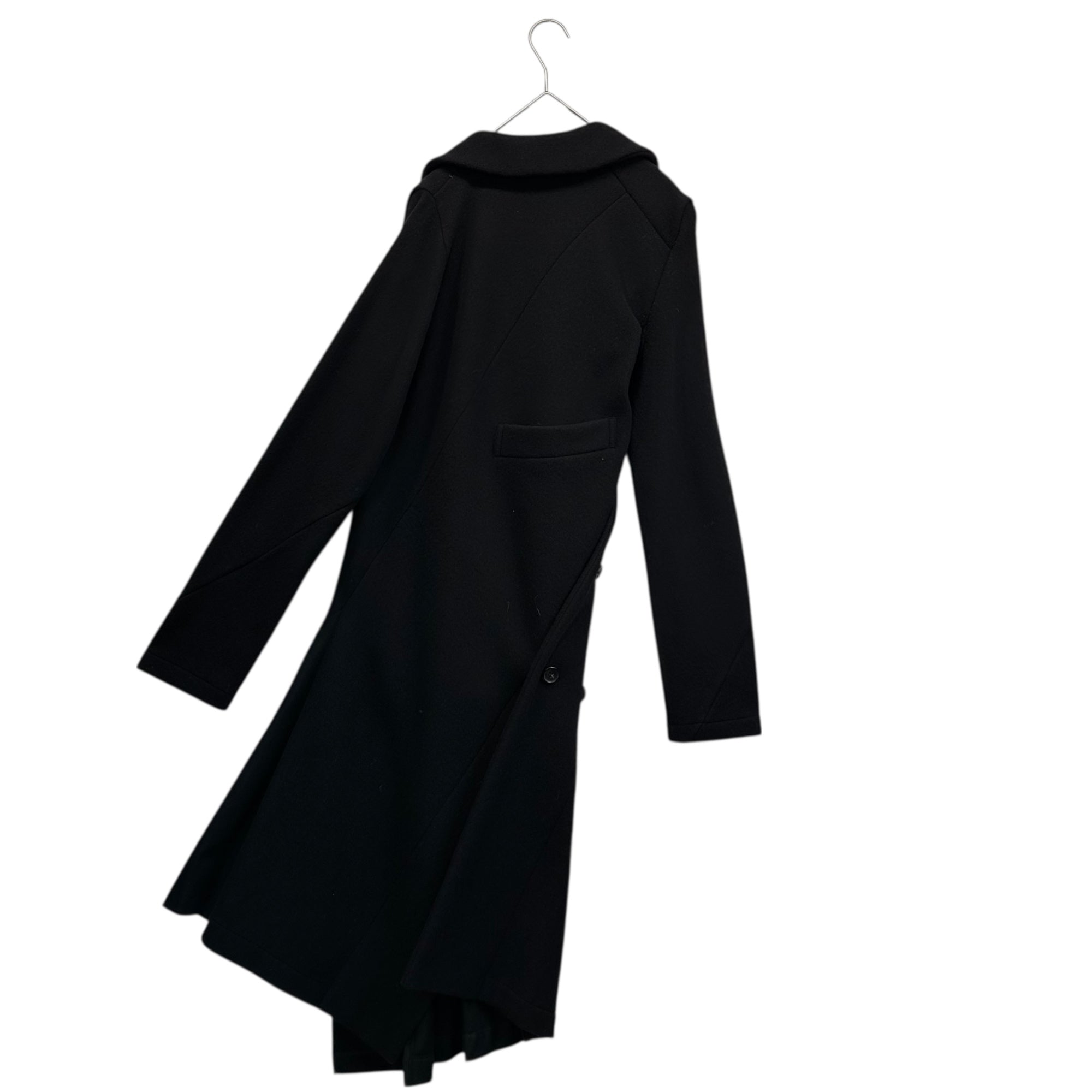 COMME des GARCONS COMME des GARCONS(コムデギャルソンコムデギャルソン) 14AW Twisted Melton Double Long Coat 捻じれ メルトン ダブル ロング コート RN-J033 M ブラック AD2014