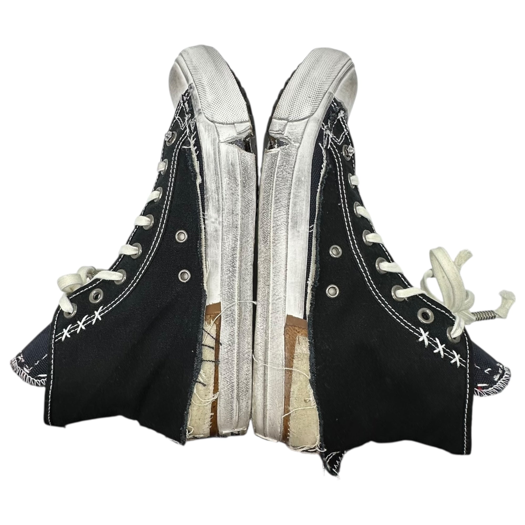 MAISON MARGIELA(メゾンマルジェラ) 25AW LOVE TO DEATH High top sneakers デストロイ 再構築 ハイカット スニーカー S97WS0082 41 ブラック