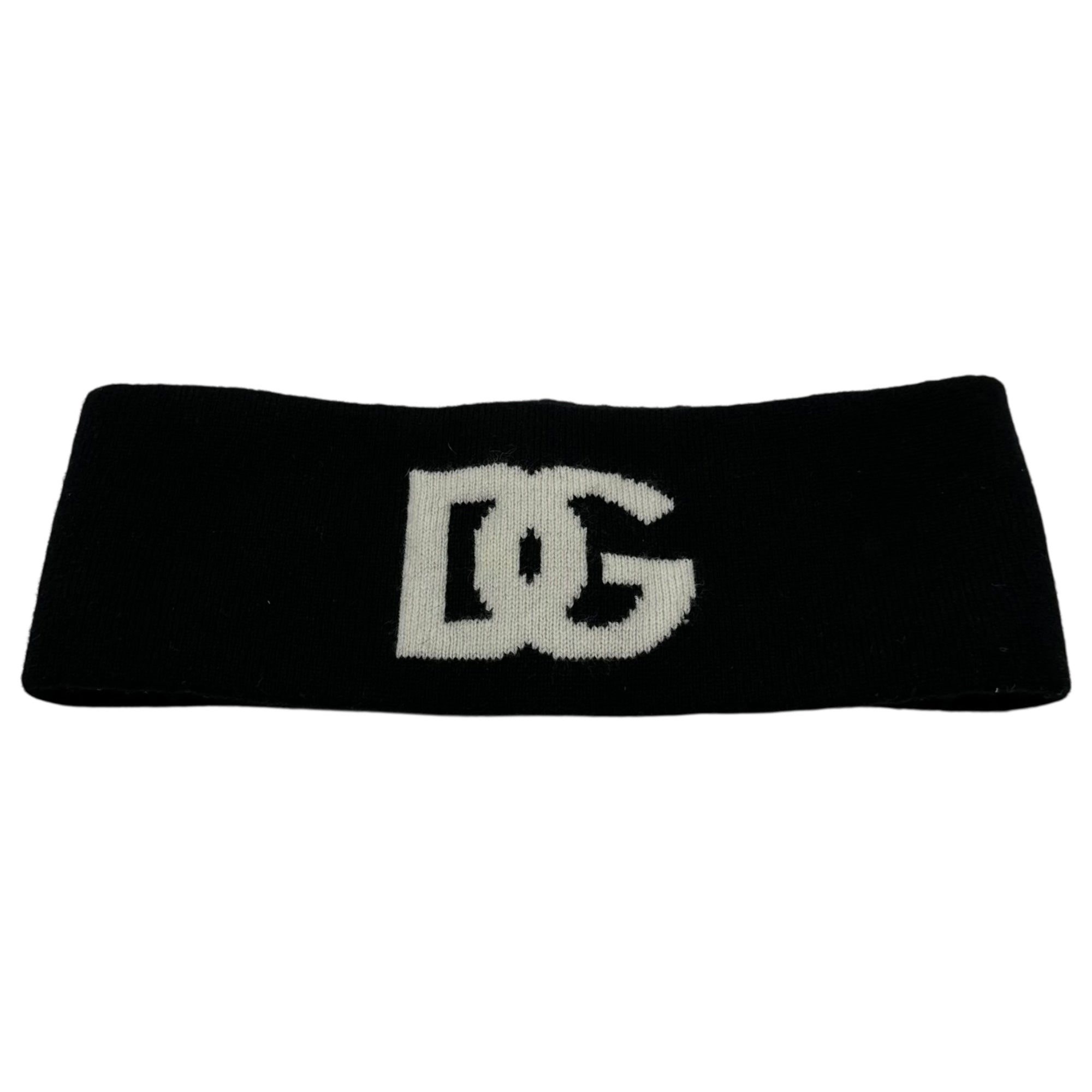 DOLCE&GABBANA(ドルチェ&ガッバーナドルガバ) Logo Hairband ロゴ ヘアバンド ブラック×ホワイト